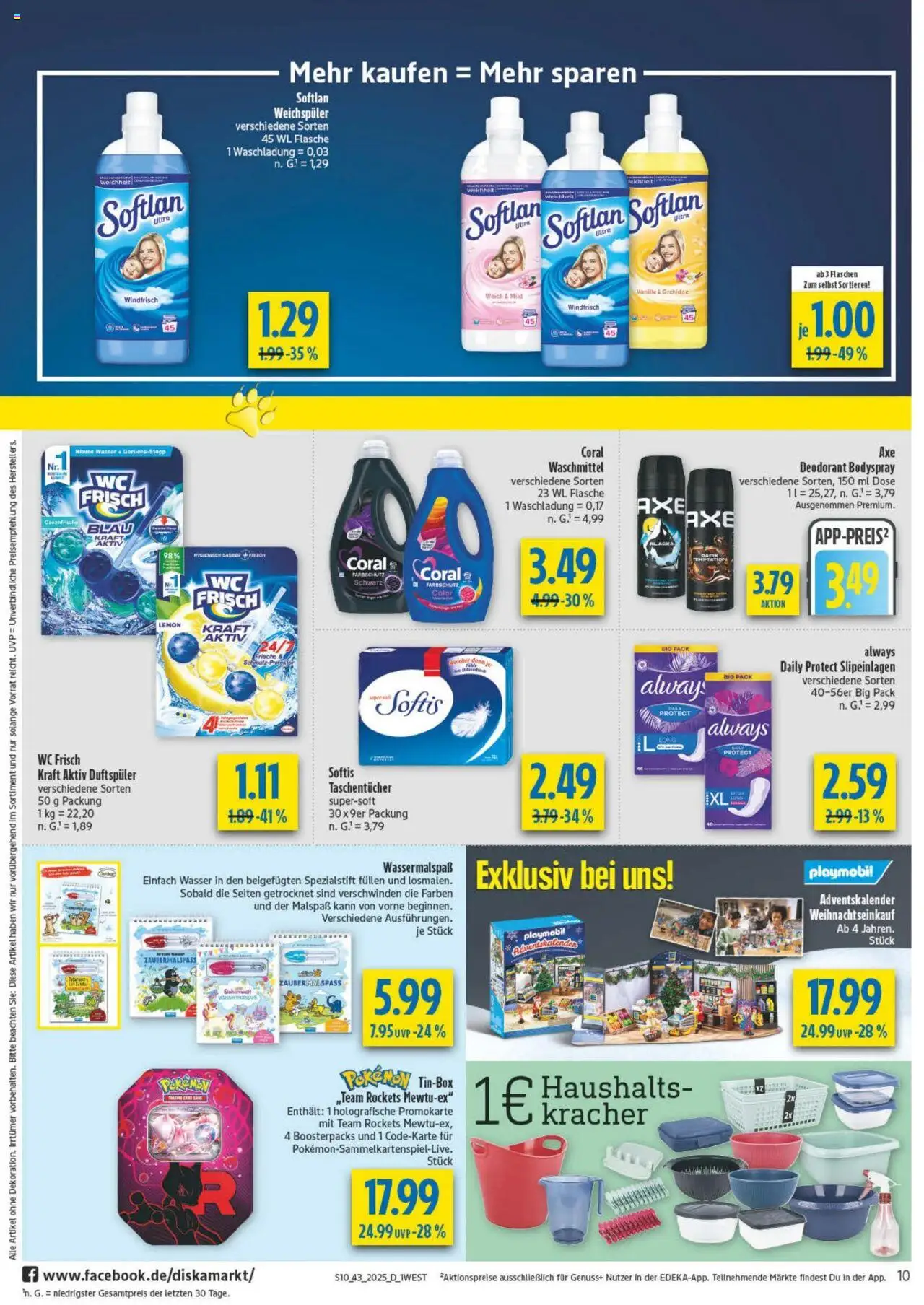 Diska - Diska Angebote Bayern KW43 – gültig ab 20.10.2025 | Seite: 10 | Produkte: Orchidee, Weichspüler, Waschmittel, Wc frisch