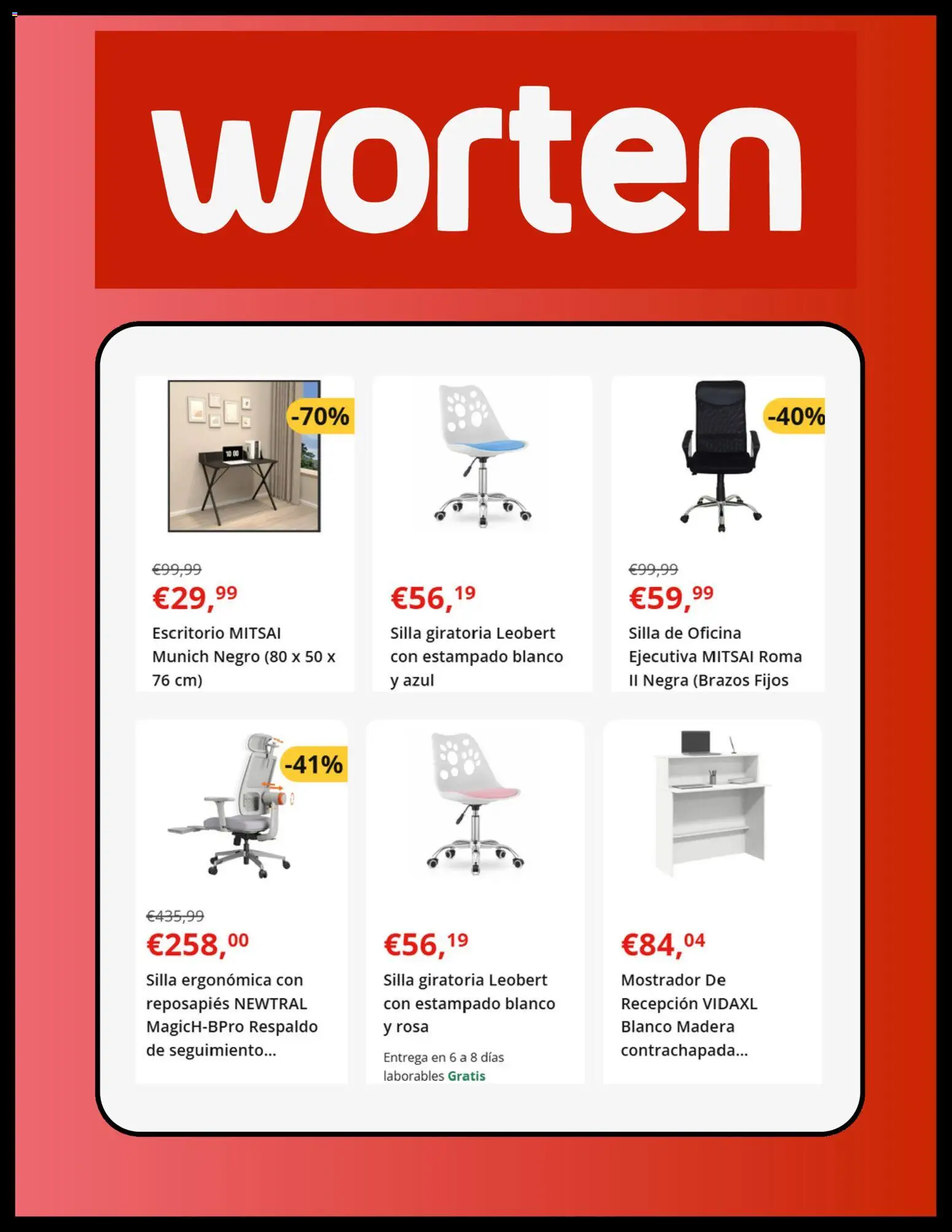 Worten folleto │ válido desde el 09.12.2025 | Página: 4 | Productos: Silla giratoria, Reposapiés, Silla