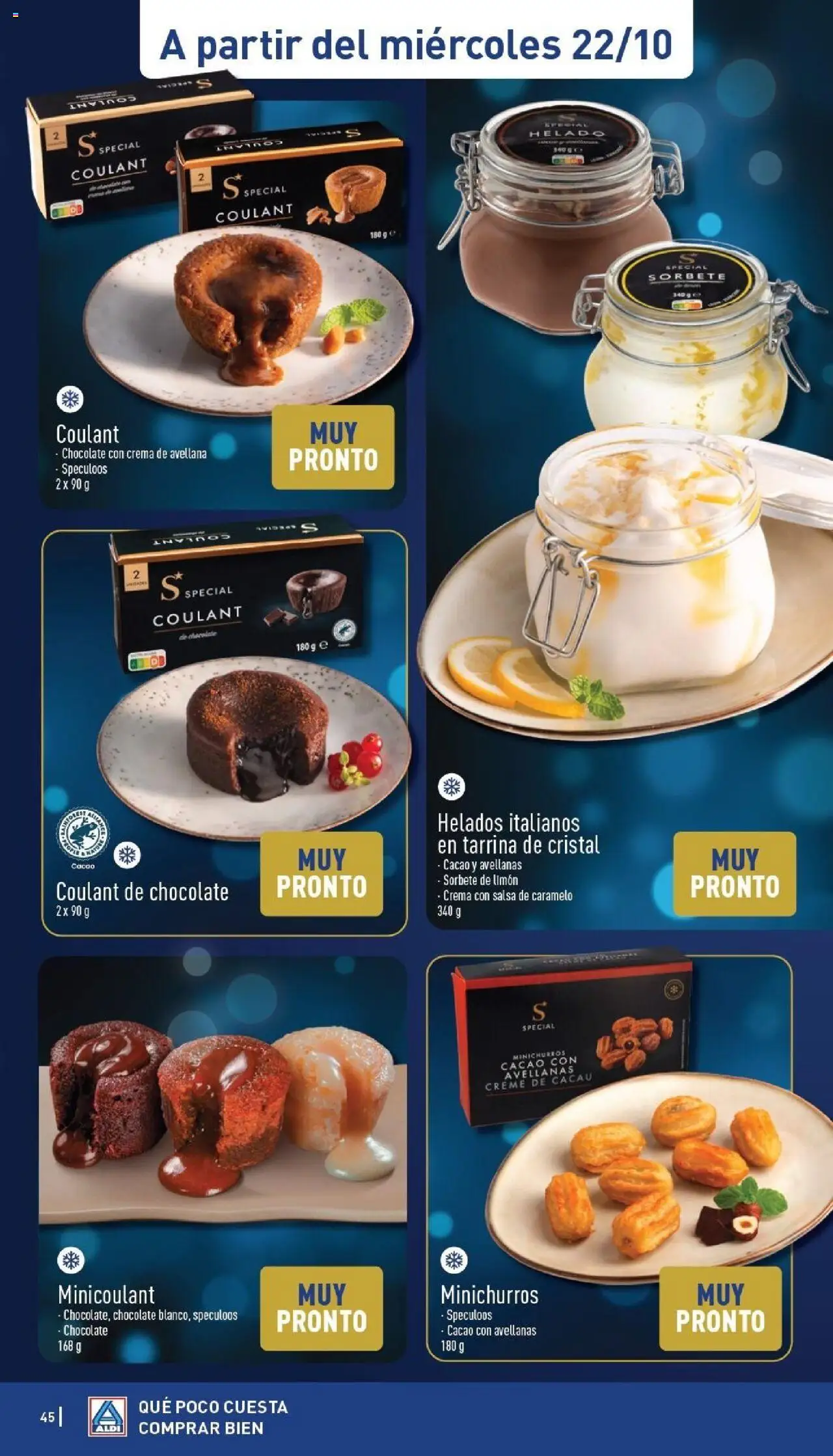 Aldi folleto Canarias │ válido desde el 06.10.2025 | Página: 45 | Productos: Chocolate, Crema, Helado, Φρυγανιές σικάλεως