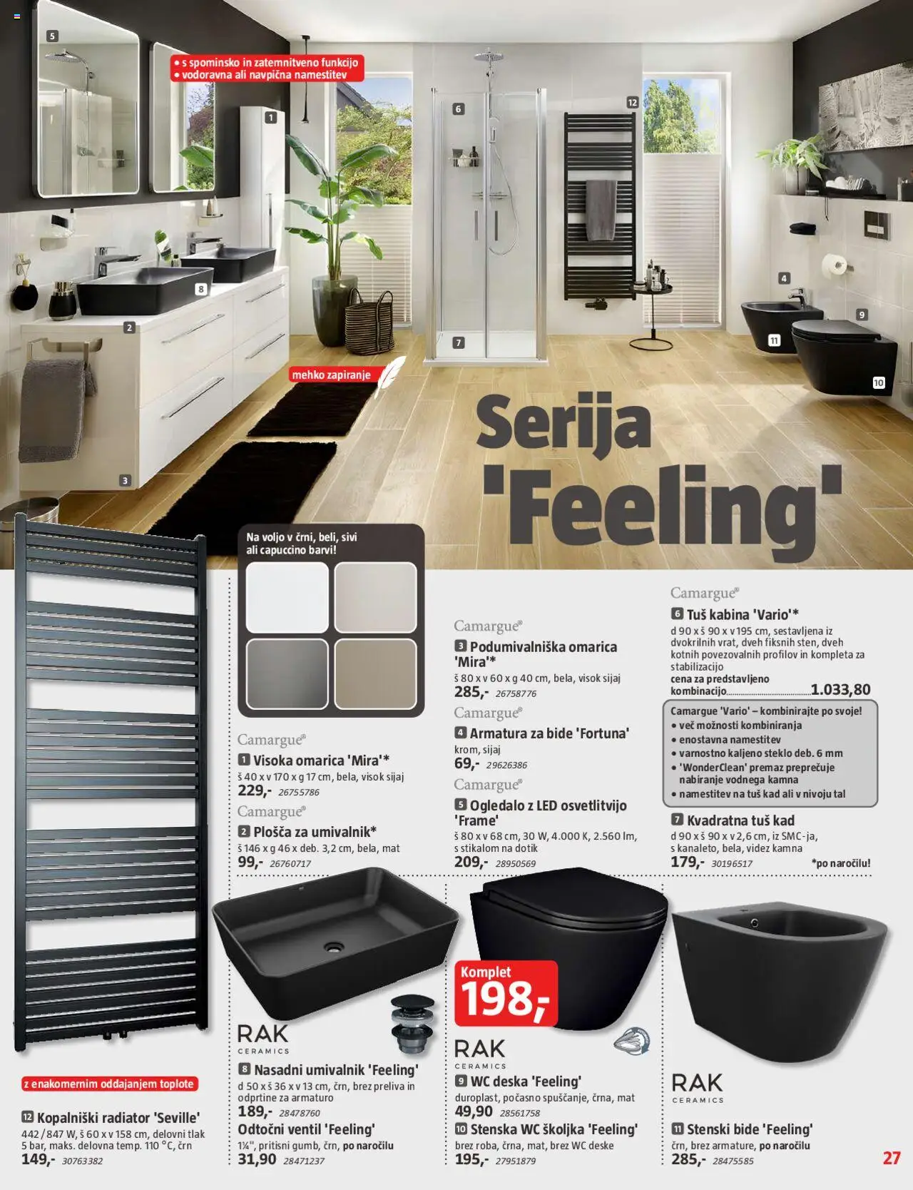 Bauhaus katalog │ velja od 31.07.2025 | Stran: 27 | Izdelki: WC školjka, WC deska, Umivalnik, Omarica