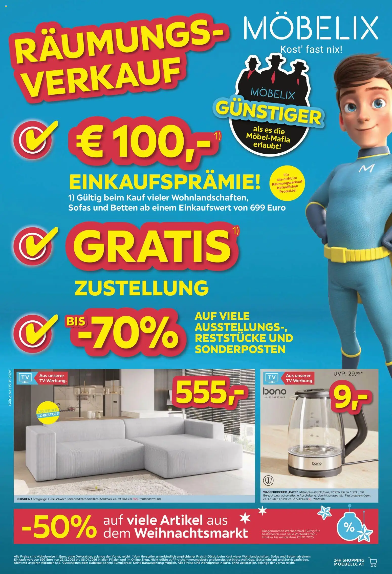 Möbelix Angebote gültig ab 22.12.2025 | Seite: 1 | Produkte: Wasserkocher