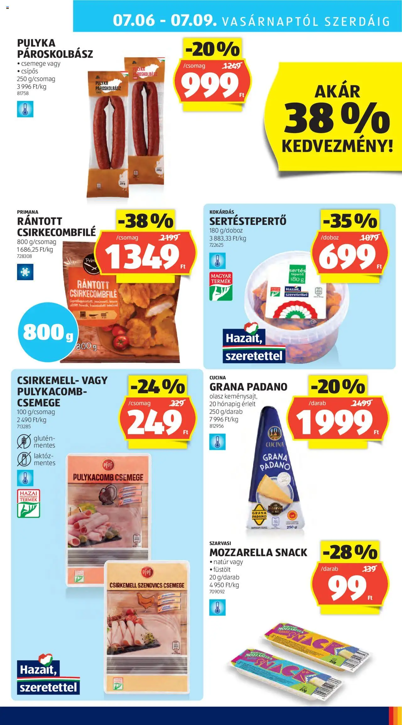 Aldi akciós ujság - amely érvényes a következő dátumtól: 03.07.2025 | Oldal: 29 | Termékek: Szendvics, Csirkecombfile, Grana padano, Csirkemell