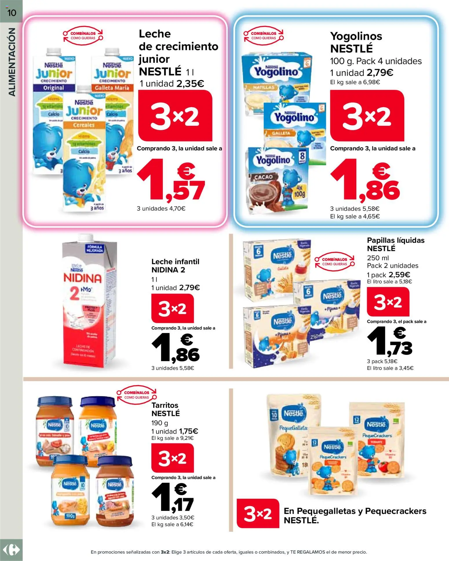 Carrefour Bebé │ válido desde el 25.02.2026 | Página: 10 | Productos: Leche, Cereales, Té, Φρυγανιές σικάλεως