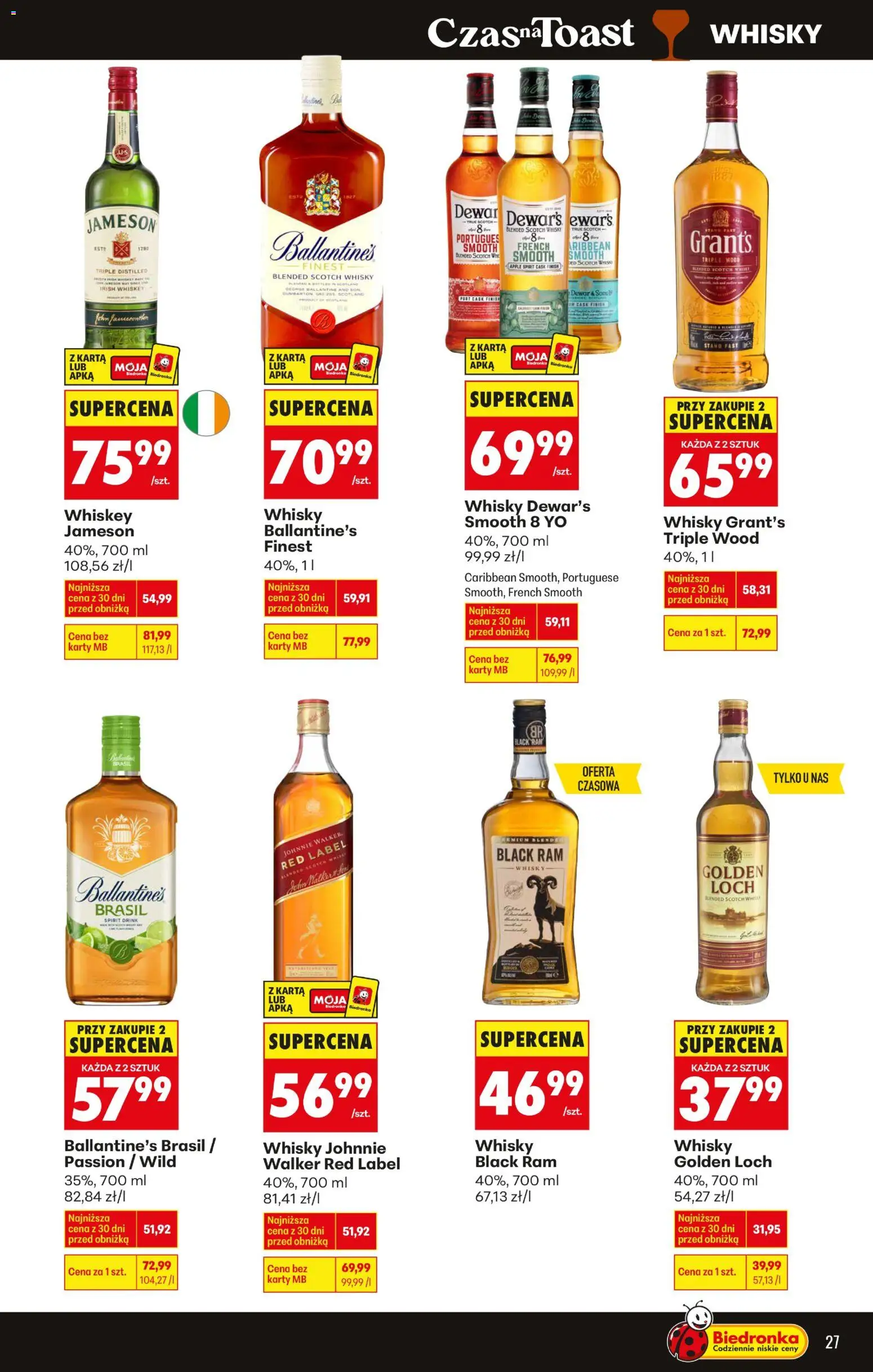 Biedronka Polsko leták - Czas na toast od 23.02.2026 | Strana: 31 | Produkty: Finish, Red Label, Apple, Ballantine's