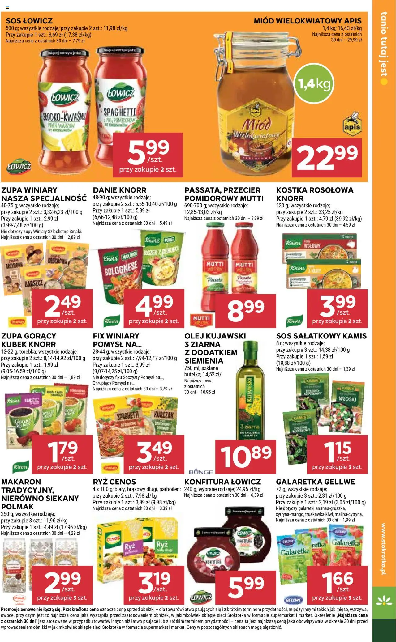 Stokrotka Gazetka od 09.10.2025 | Strona: 27 | Produkty: Miód, Galaretka, Boczek, Olej kujawski