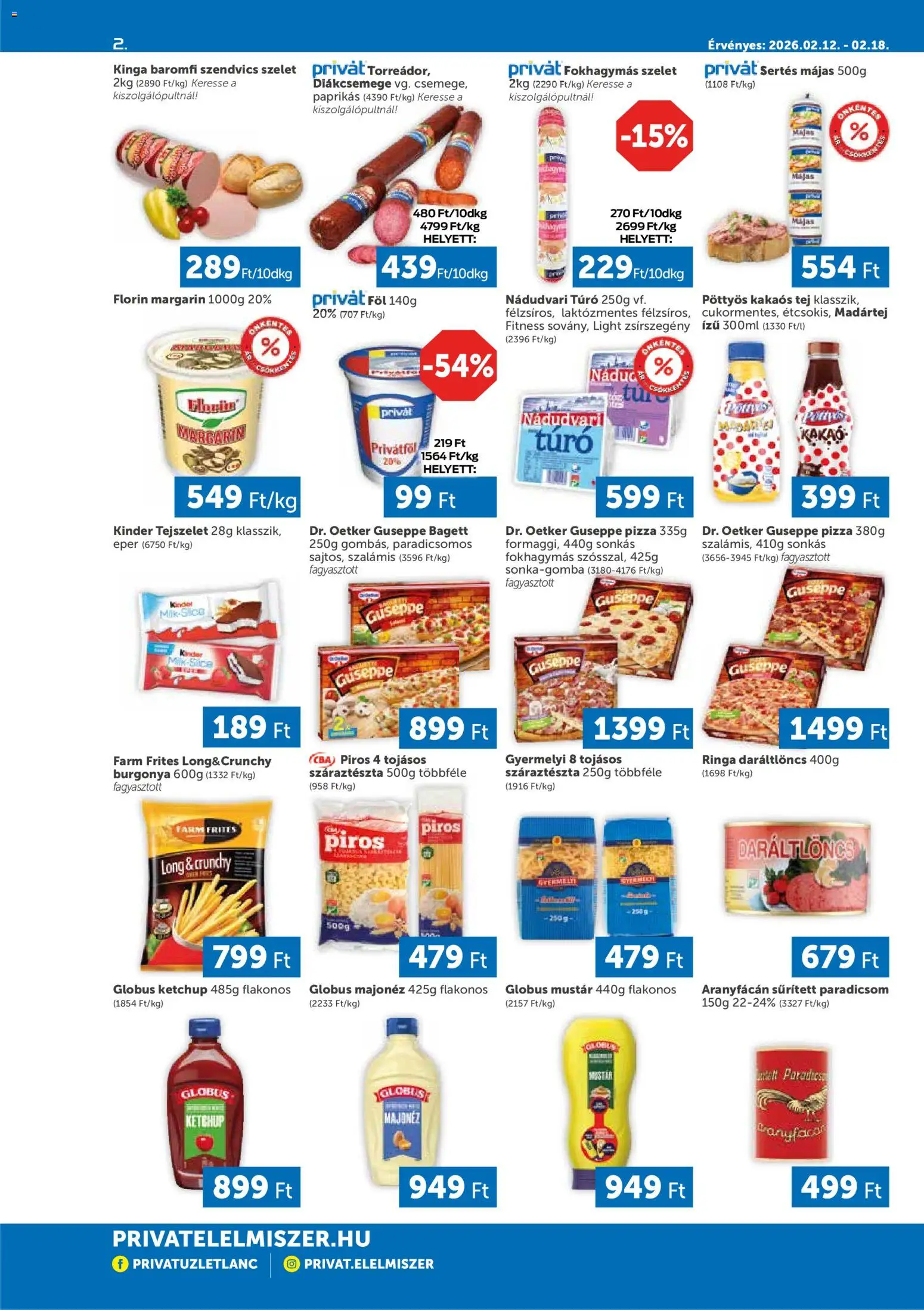 PRIVÁT akciós ujság - amely érvényes a következő dátumtól: 12.02.2026 | Oldal: 2