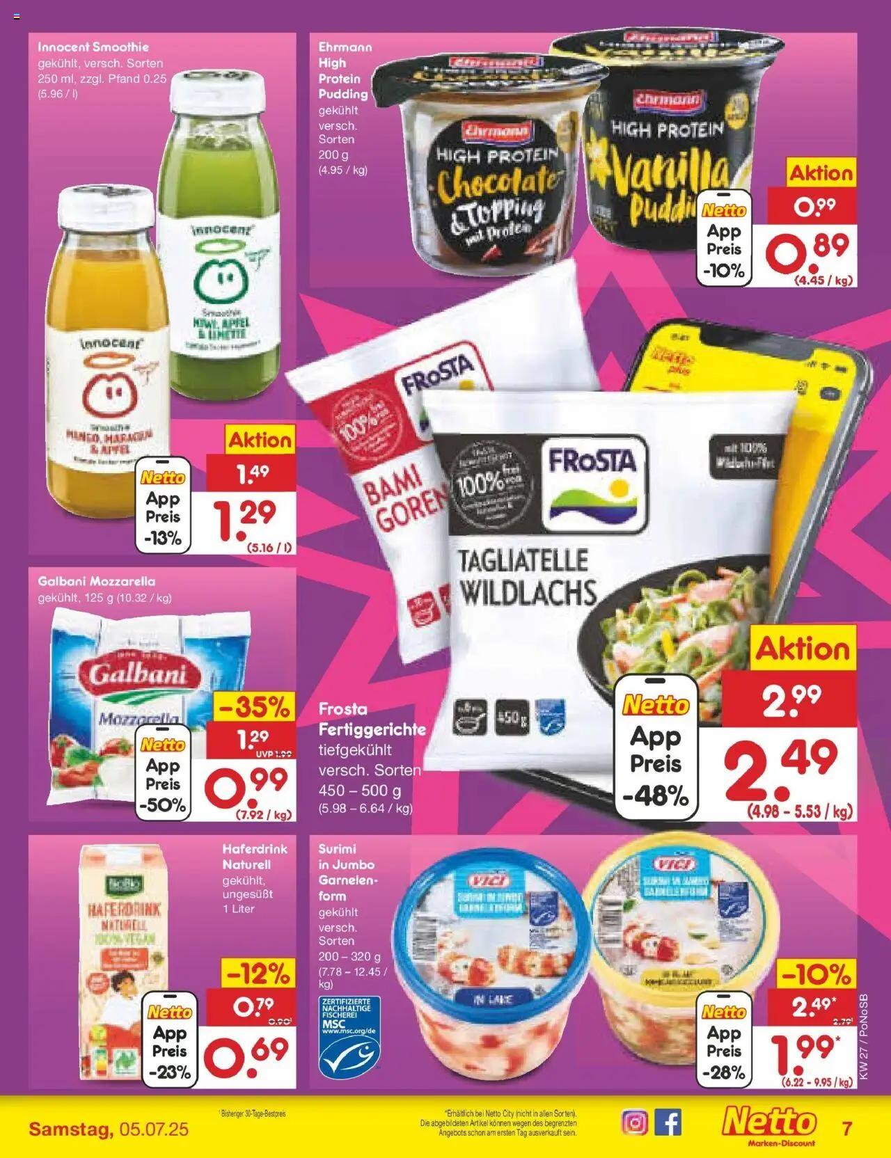 Netto Marken-Discount prospekt Amberg	 - gültig ab dem 29.06.2025 | Seite: 9 | Produkte: High protein pudding, Garnelen, Pudding, Haferdrink