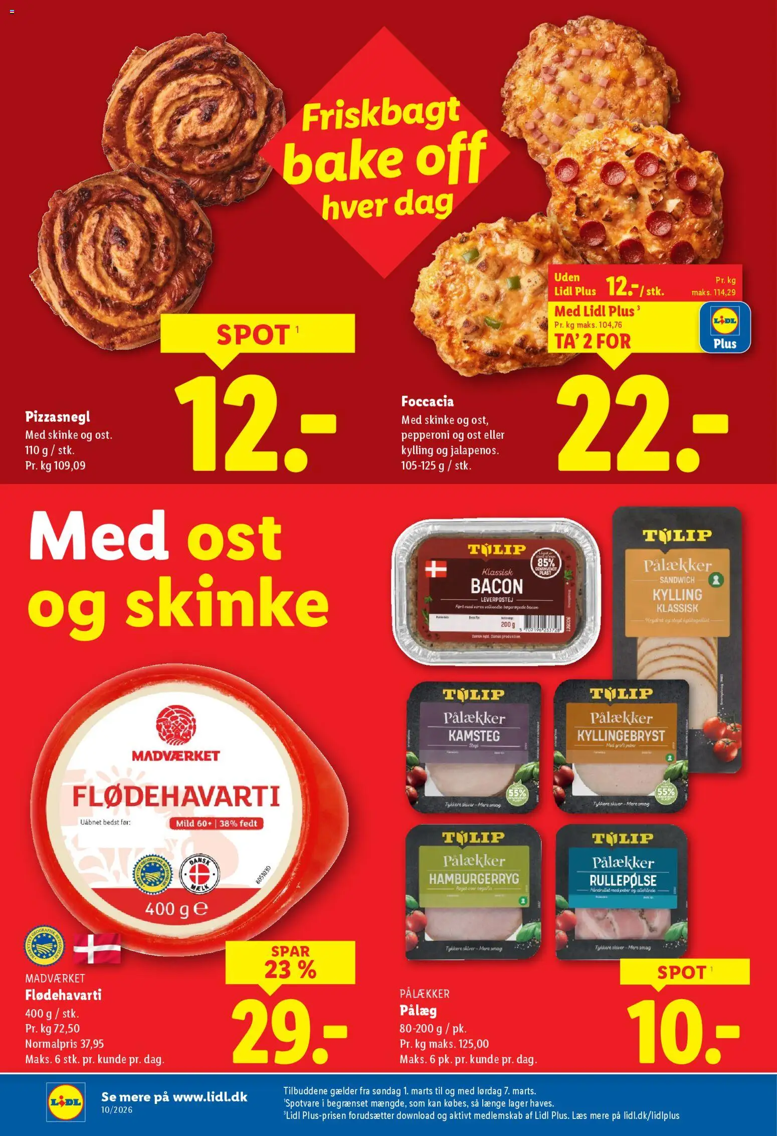 Lidl tilbudsavis – gyldig fra 01.03.2026 | Side: 5 | Produkter: Skinke, Pålæg, Bacon, Hamburgerryg