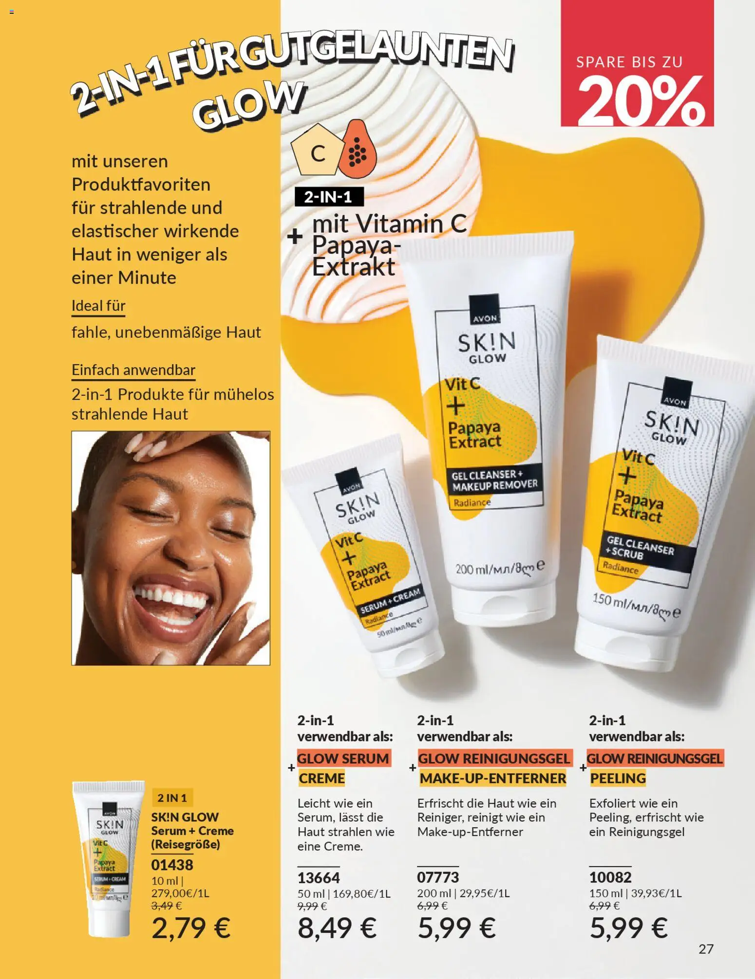 AVON Katalog Januar 2026 – gültig ab 01.01.2026 | Seite: 29 | Produkte: Creme, Peeling, Serum