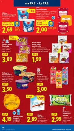  | Sivu: 26 | Tuotteet: Kermajuusto, Jogurtti, Pizza, Kreikkalainen jogurtti