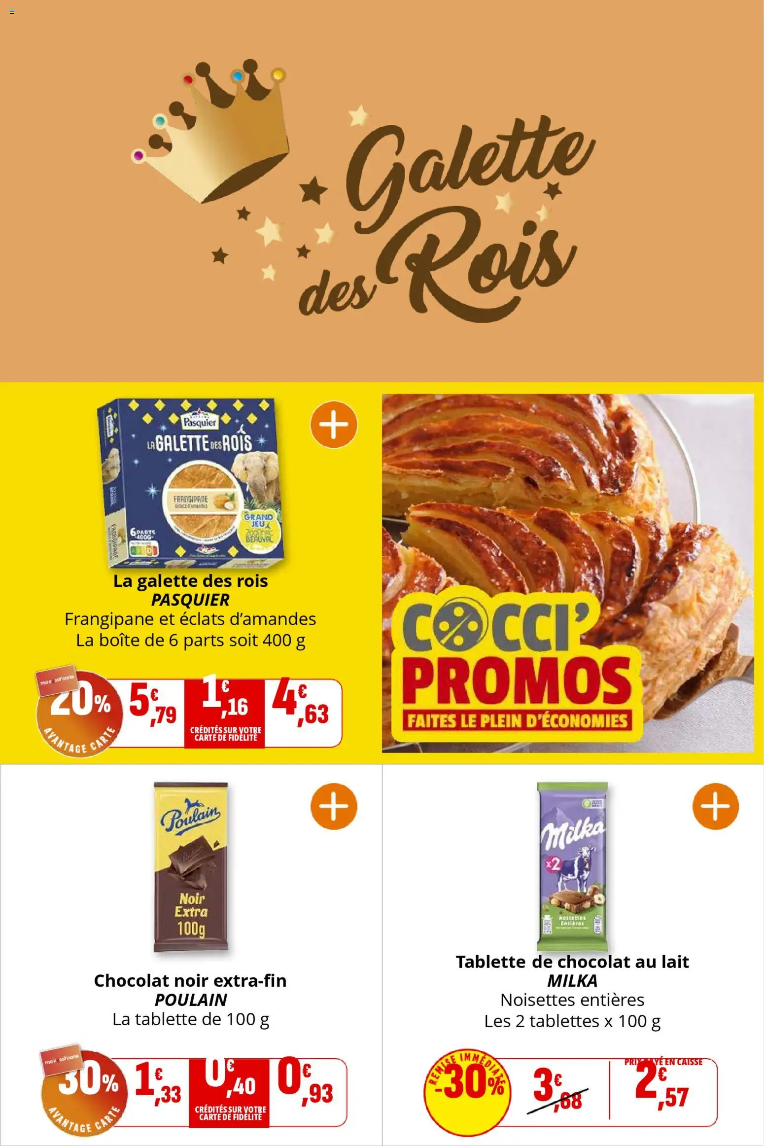 {H1} | Page: 20 | Produits: Galette des rois, Noisettes, Lait, Chocolat