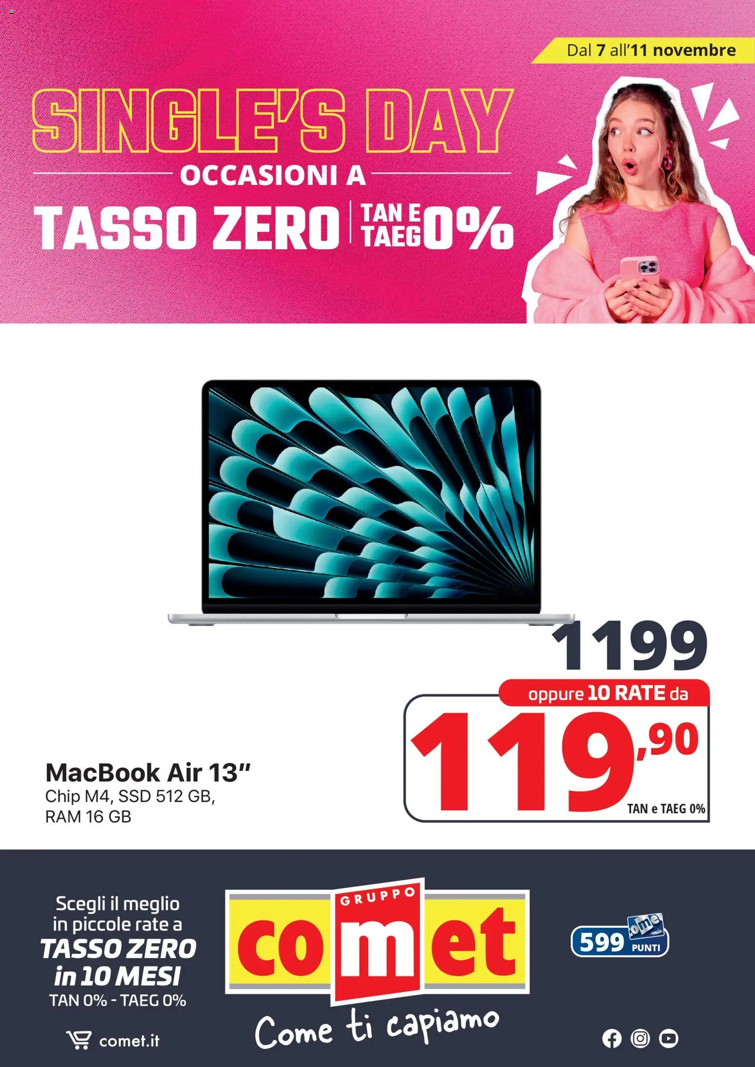 Volantino Comet del 07.11.2025 | Pagina: 23 | Prodotti: Macbook air, Macbook