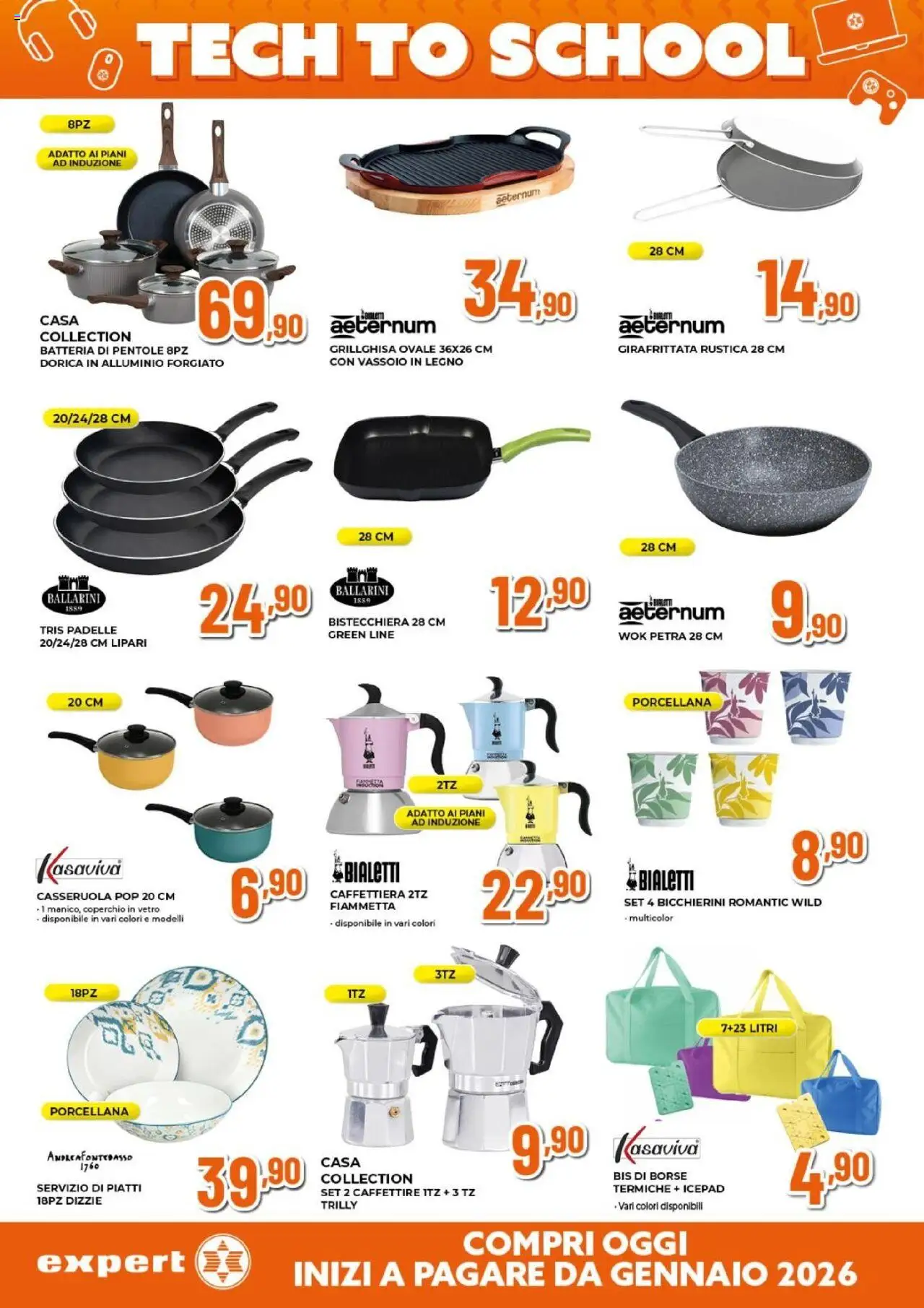 Volantino Expert del 14.08.2025 | Pagina: 24 | Prodotti: Caffettiera, Alluminio, Vassoio, Batteria