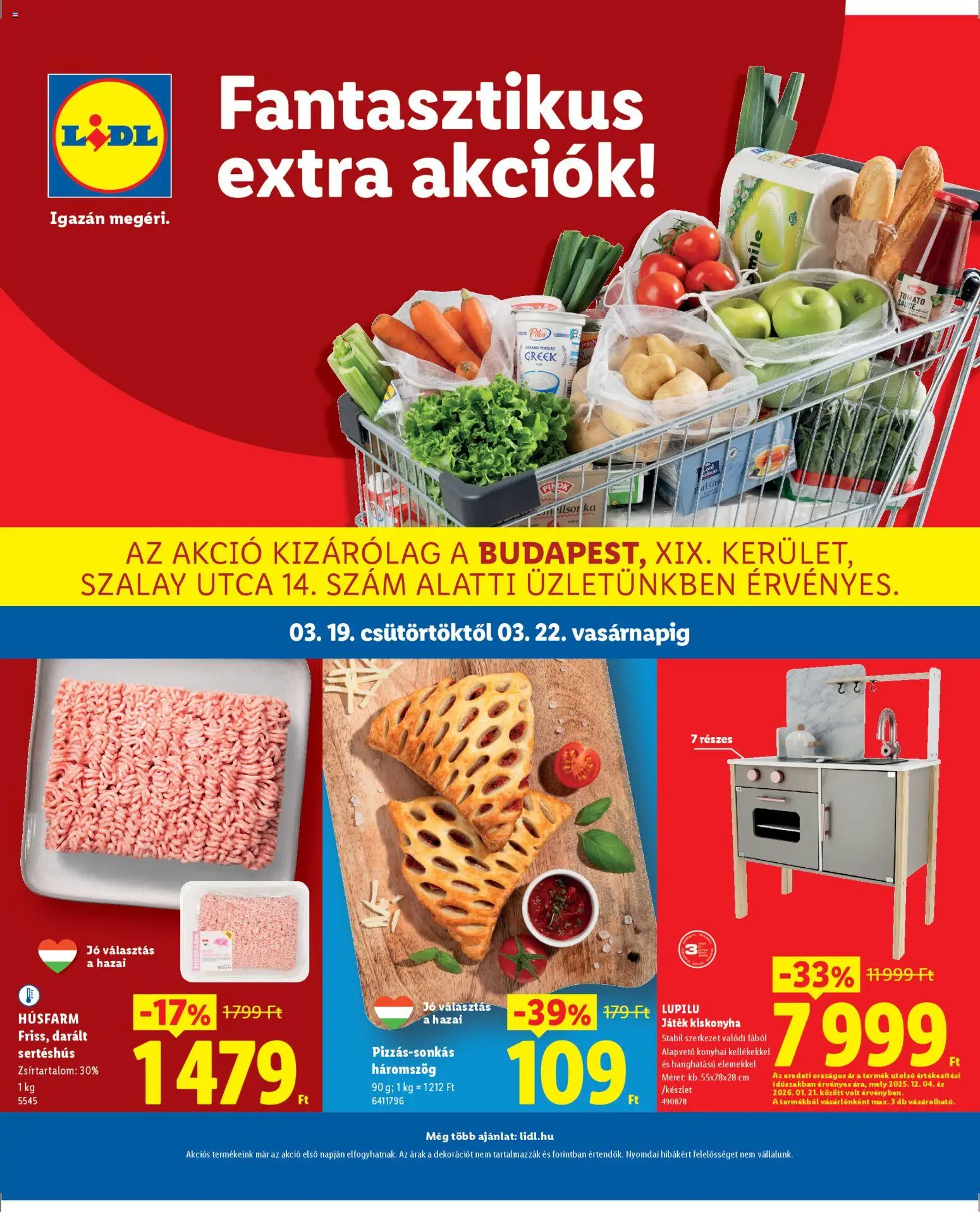 Lidl akciós ujság - amely érvényes a következő dátumtól: 19.03.2026 | Oldal: 1
