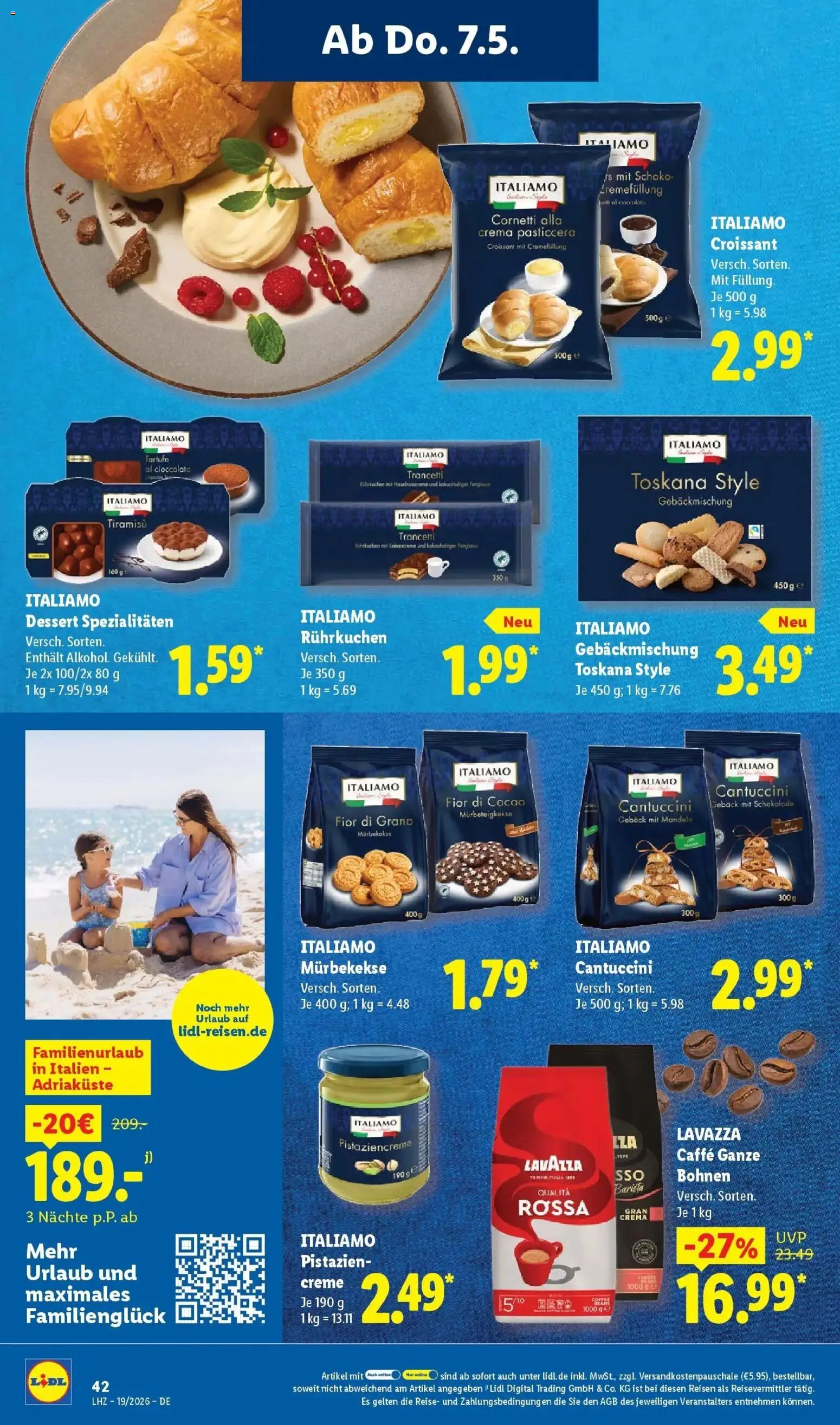 Lidl Německo leták od 04.05.2026 | Strana: 56 | Produkty: Tiramisu, Lavazza, Crema, Croissant