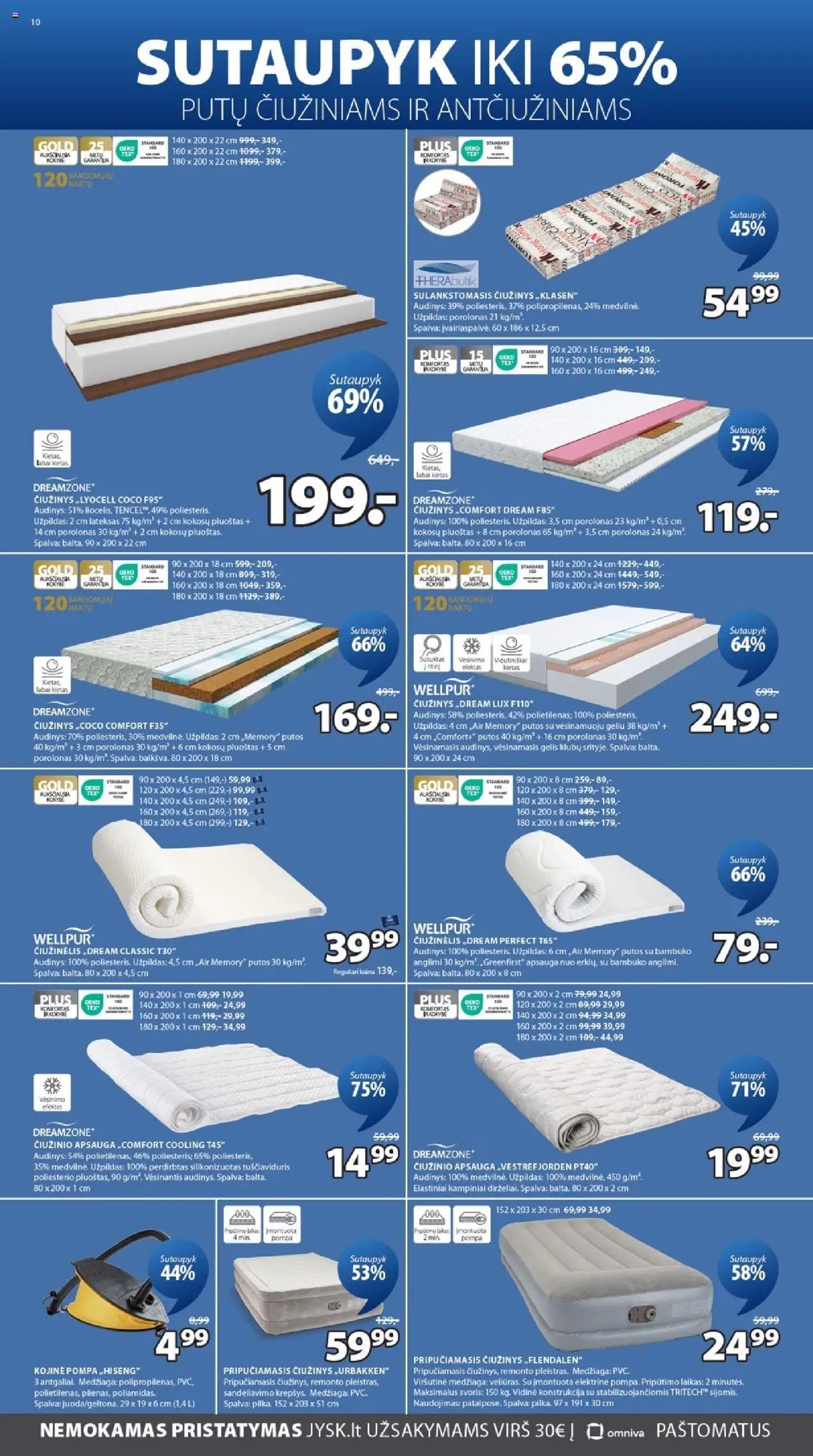 JYSK leidinys│galioja nuo 12.08.2025 | Puslapis: 10 | Prekių: Čiužinys
