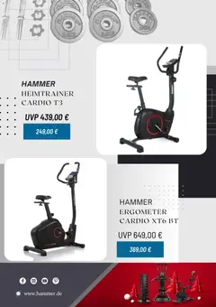 Hammer Prospekt 	 ab 08.12.2025 gültig | Seite: 4 | Produkte: Heimtrainer, Ergometer