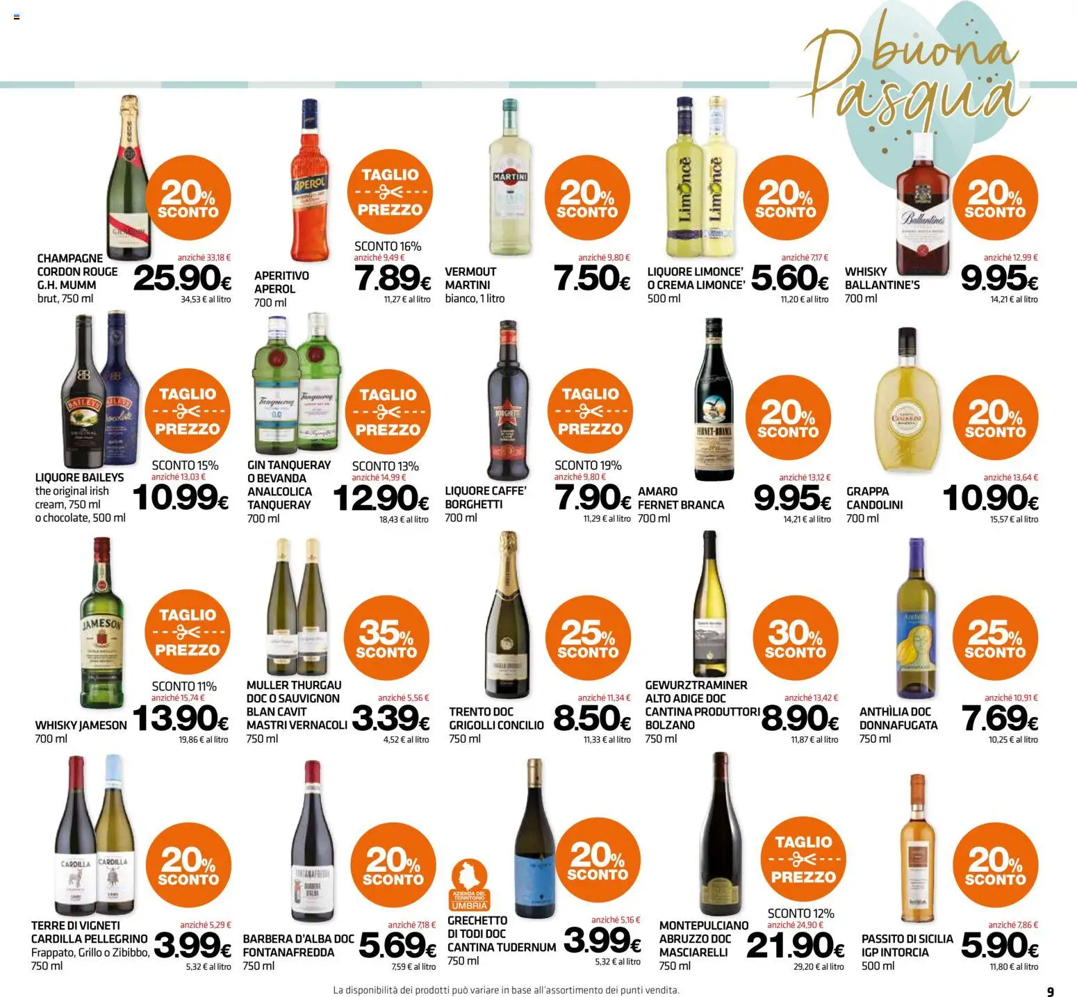 Volantino Superconti del 26.03.2026 | Pagina: 9 | Prodotti: Champagne, Aperol, Grappa, Aperitivo