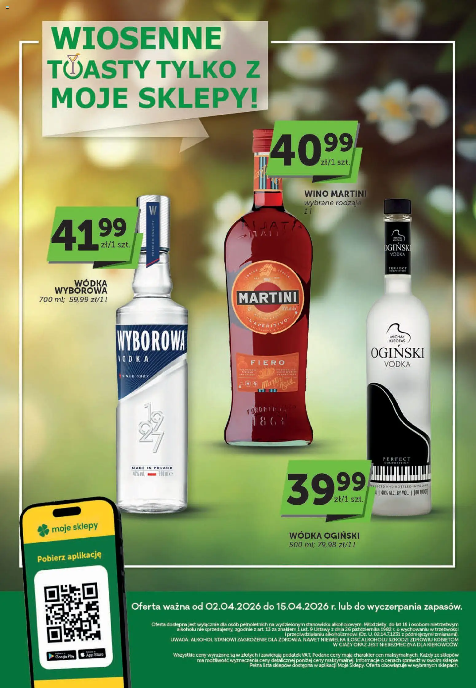 Groszek gazetka - Oferta alkoholowa od 02.04.2026 | Strona: 1 | Produkty: Ogiński, Vodka, Alkohol, Wódka