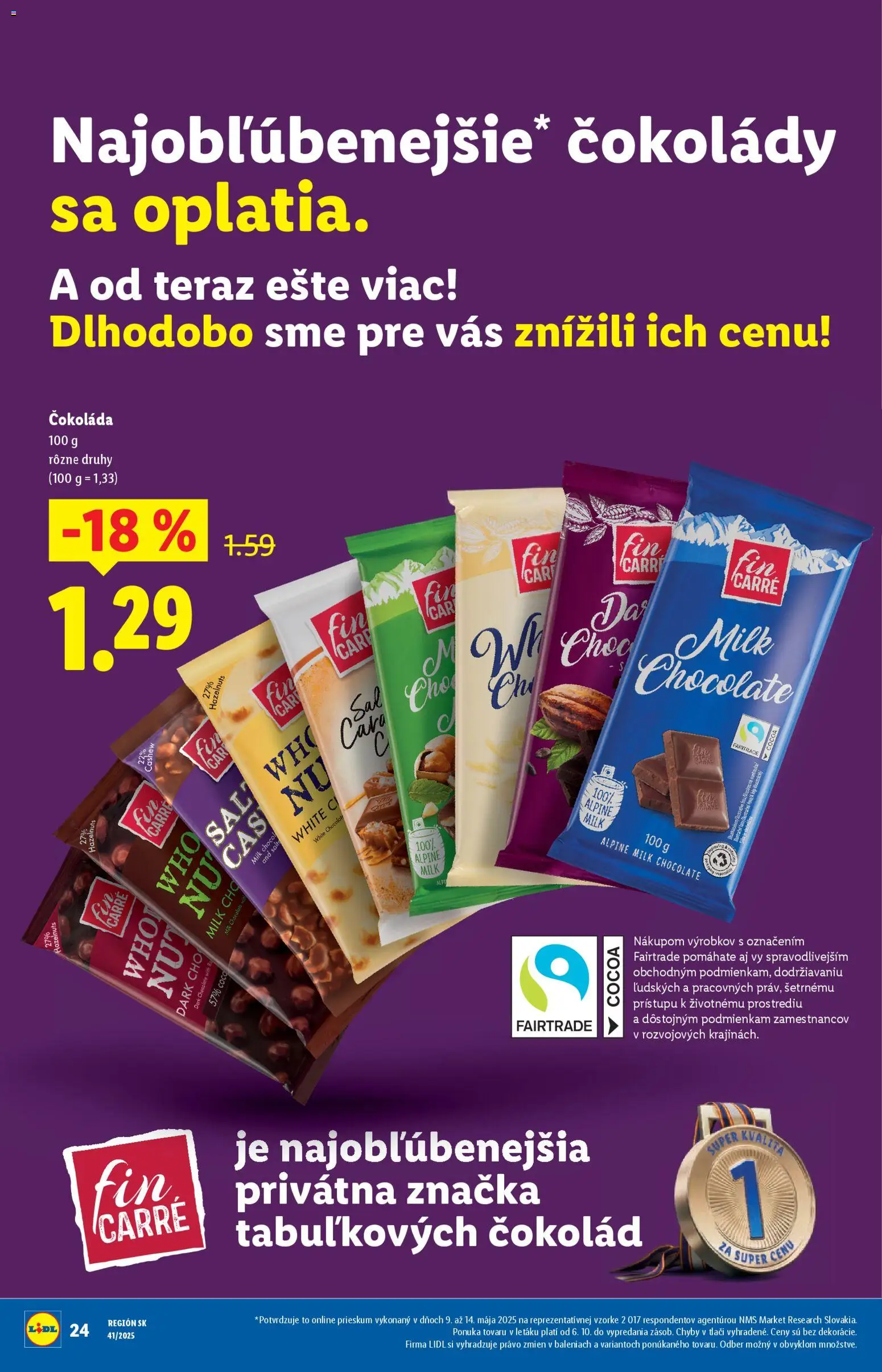 Nové Lidl akcie – leták je platný od 27.10.2025 | Strana: 42 | Produkty: Čokoláda