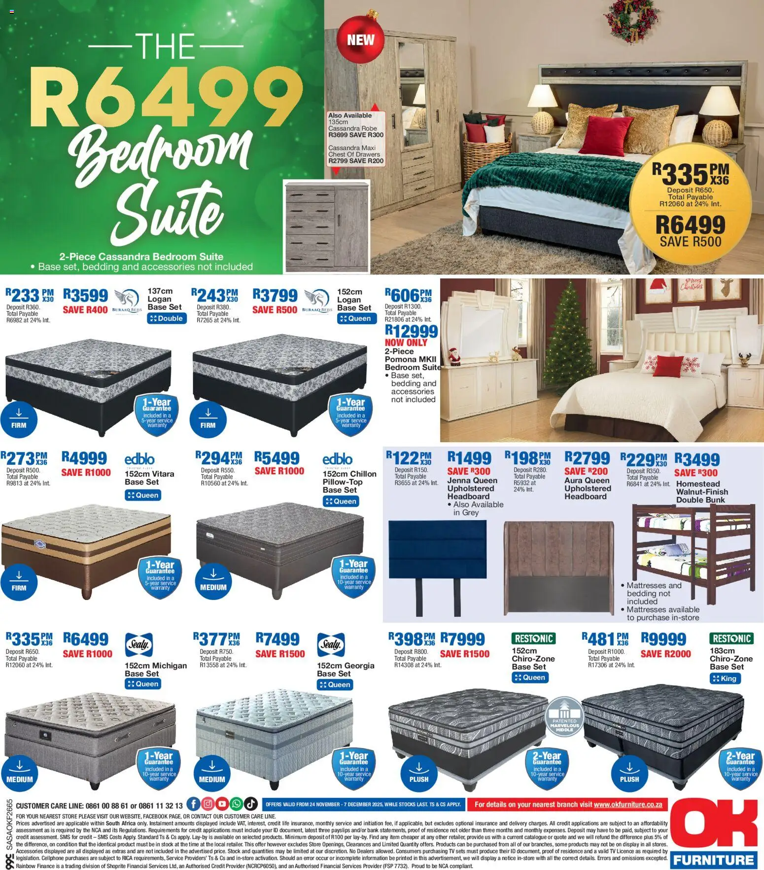 New OK Furniture catalogue – valid from 24.11.2025 | Page: 8 | Products: Headboard, Chest of drawers, TV, Stock