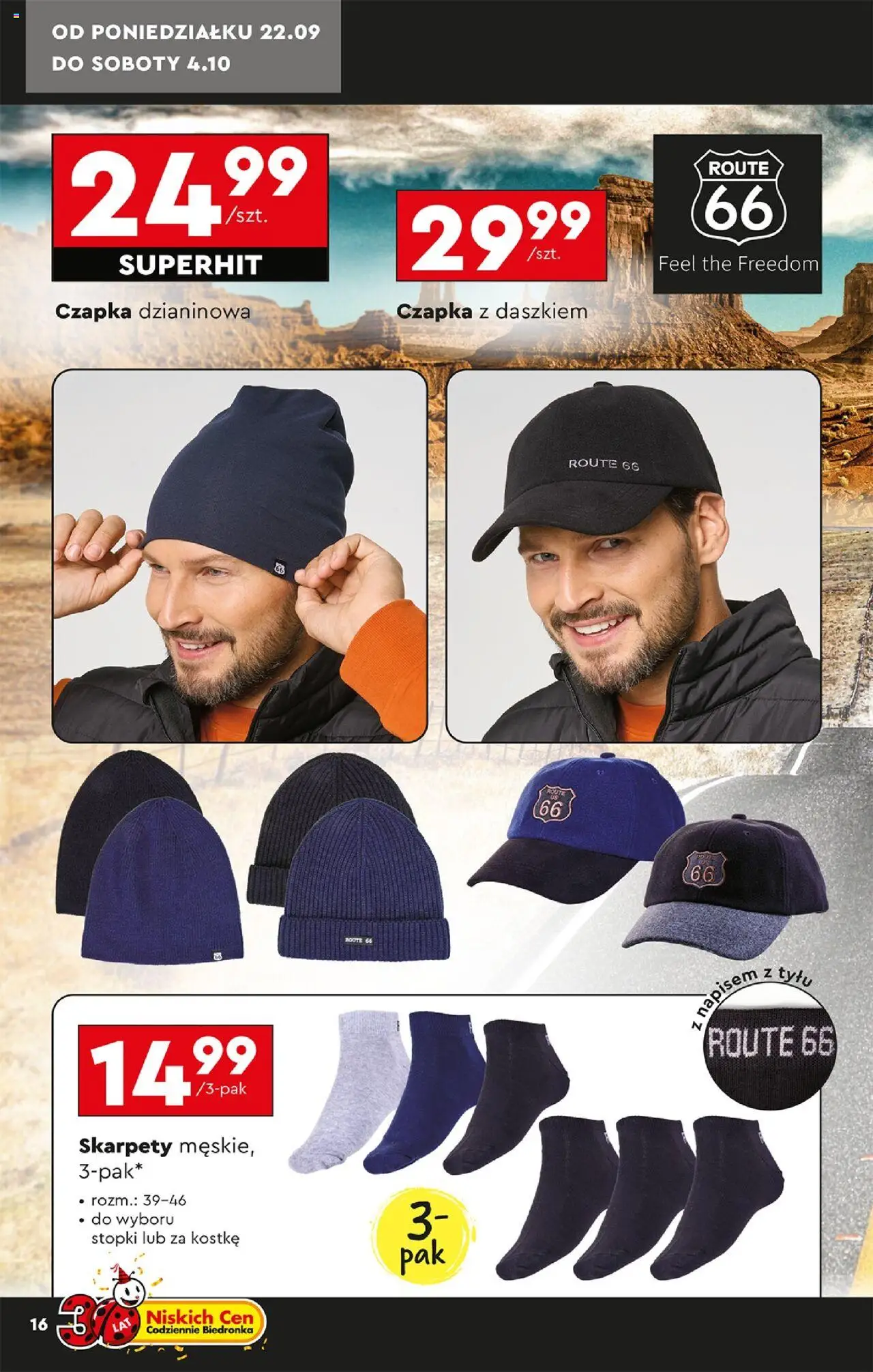 Biedronka gazetka - Hity i inspiracje od 20.09.2025 | Strona: 20 | Produkty: Skarpety, Czapka