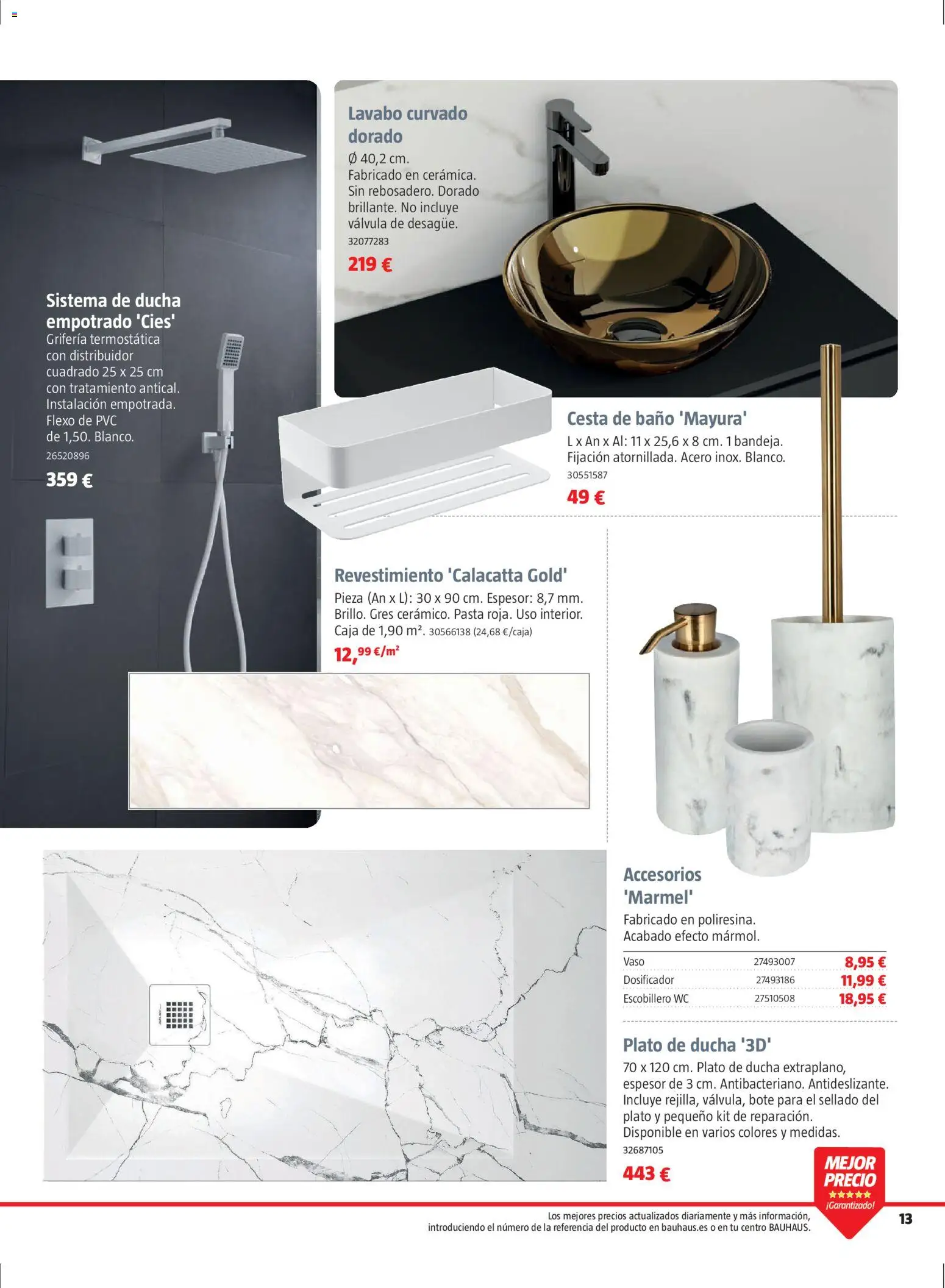 Bauhaus folleto Renueva │ válido desde el 02.03.2026 | Página: 13 | Productos: Pasta, Caja, Lavabo, Ducha
