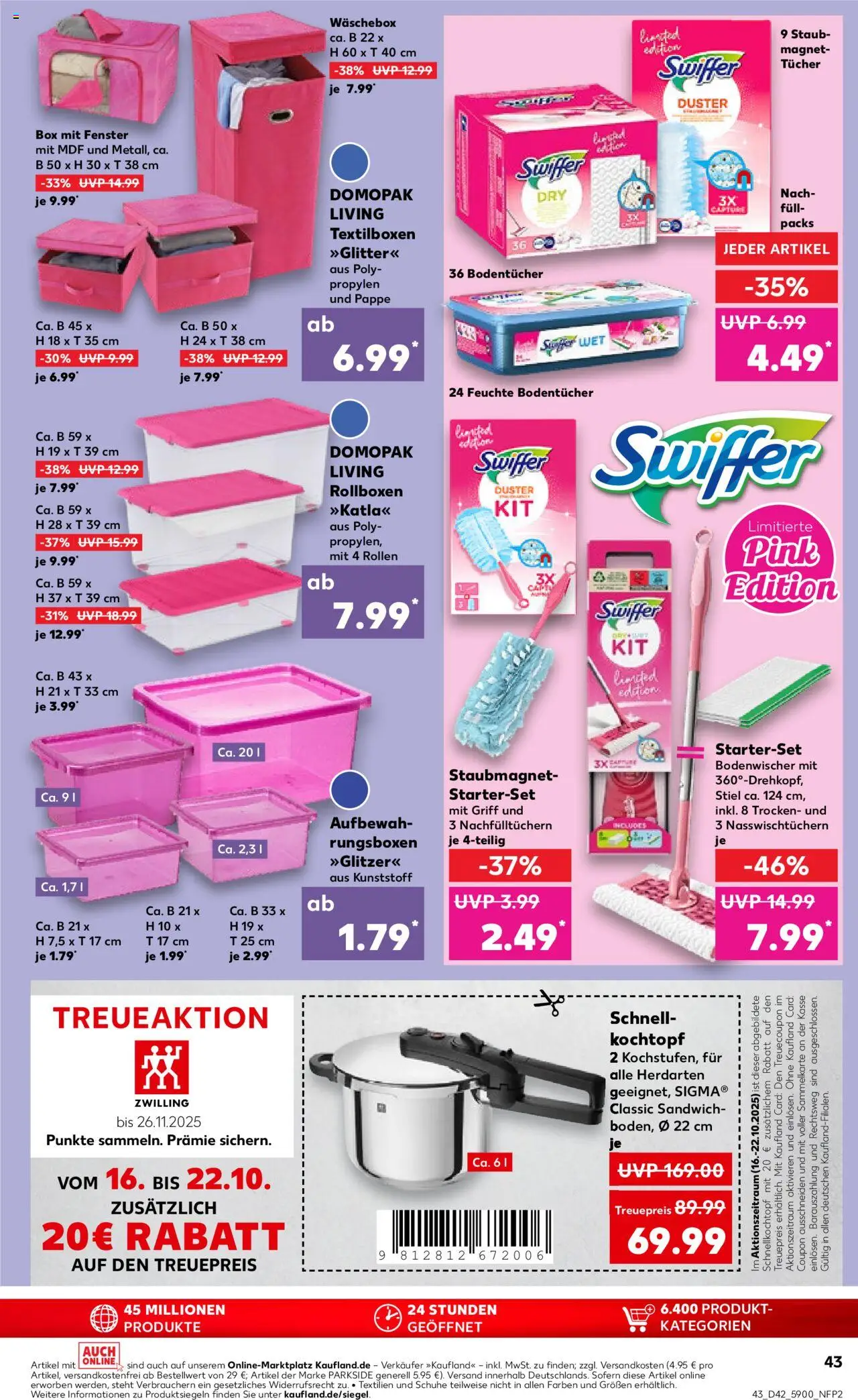 Kaufland prospekt Frankfurt (Oder)	 – gültig ab 16.10.2025 | Seite: 43 | Produkte: Box, Swiffer