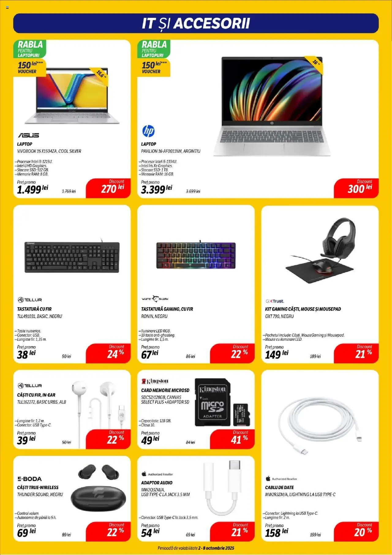 Noul catalog Flanco – valabil de la 02.10.2025 | Pagină: 15 | Produse: Laptop, Memorie, Conector, Adaptor