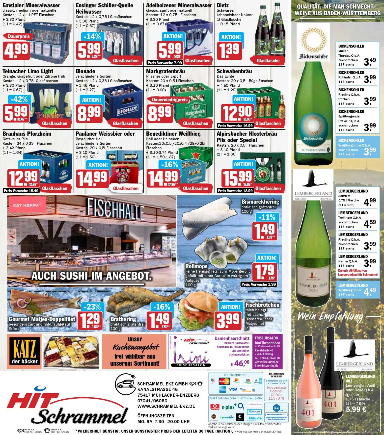 HIT Baden-Württemberg – gültig ab 12.01.2026 | Seite: 19 | Produkte: Bayreuther hell, Adelholzener, Grapefruit, Zitrone