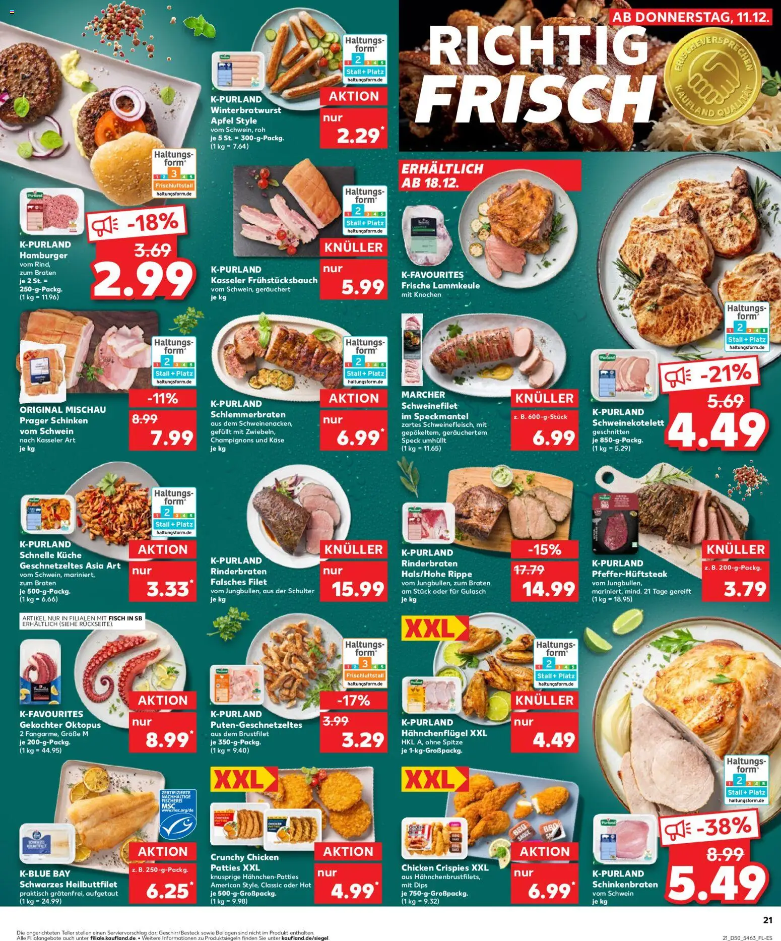 Kaufland prospekt Hamburg	 – gültig ab 14.12.2025 | Seite: 21 | Produkte: Äpfel, Schweinefilet, Fisch, Champignons