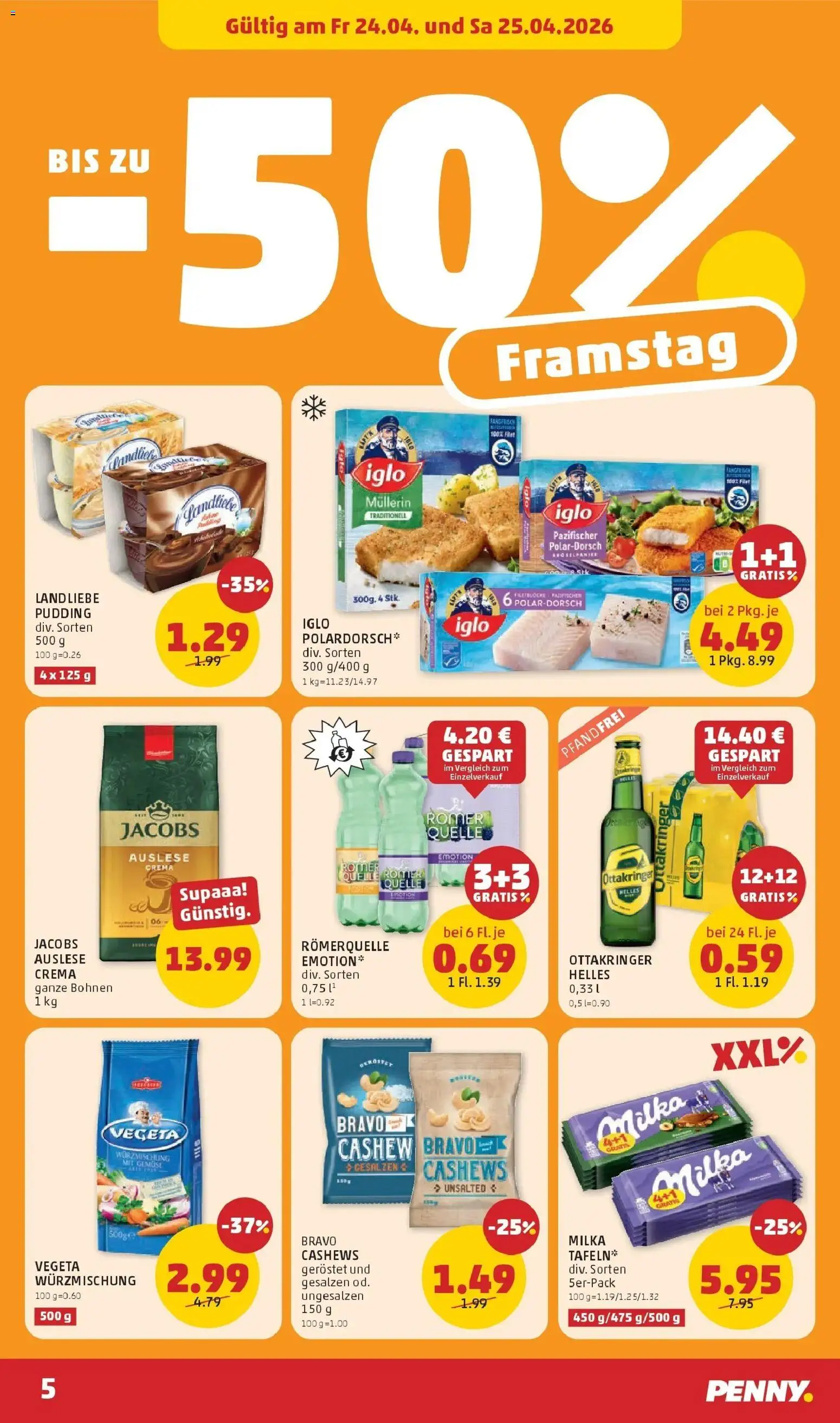 Penny Markt Die ganze Woche sparen gültig ab 23.04.2026 | Seite: 5 | Produkte: Gemüse