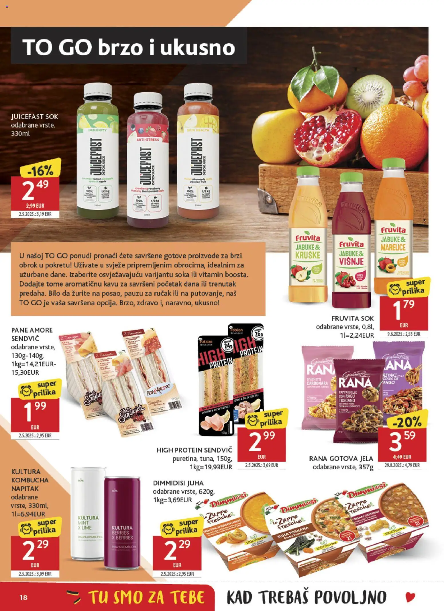 Konzum katalog | vrijedi od 18.02.2026 | Stranica: 18 | Proizvodi: Sok, Jabuke, Marelice, Juha