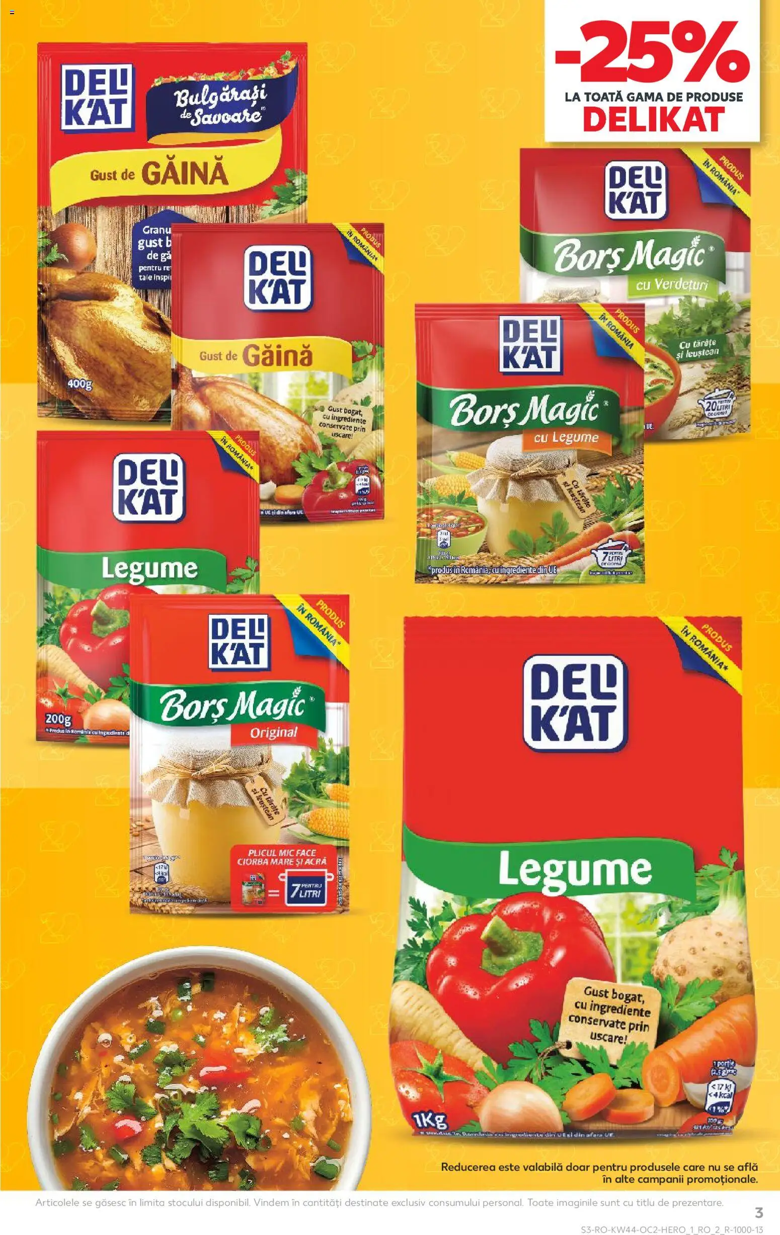 Kaufland RO akciós ujság - amely érvényes a következő dátumtól: 29.10.2025 | Oldal: 3 | Termékek: Bors