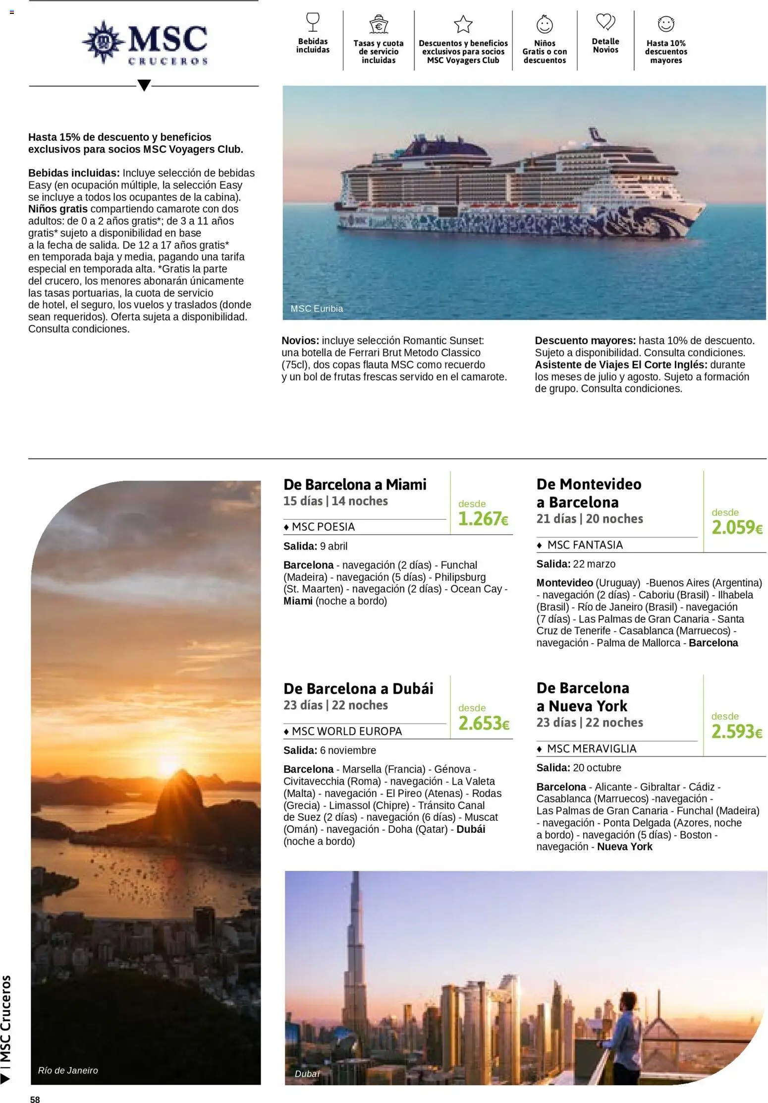 Viajes El Corte Inglés Semana del Crucero │ válido desde el 07.01.2026 | Página: 59 | Productos: Navegación