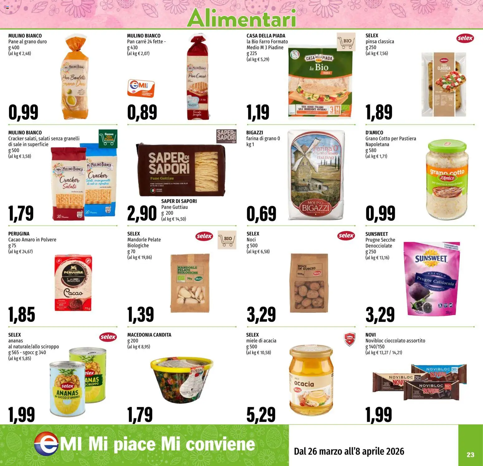 Volantino EMI del 26.03.2026 | Pagina: 23 | Prodotti: Succo, Ananas, Cacao, Amaro