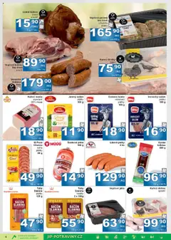 Jip leták od 18.06.2025 | Strana: 4 | Produkty: Šunka, Kuřecí čtvrtky, Párky, Chorizo
