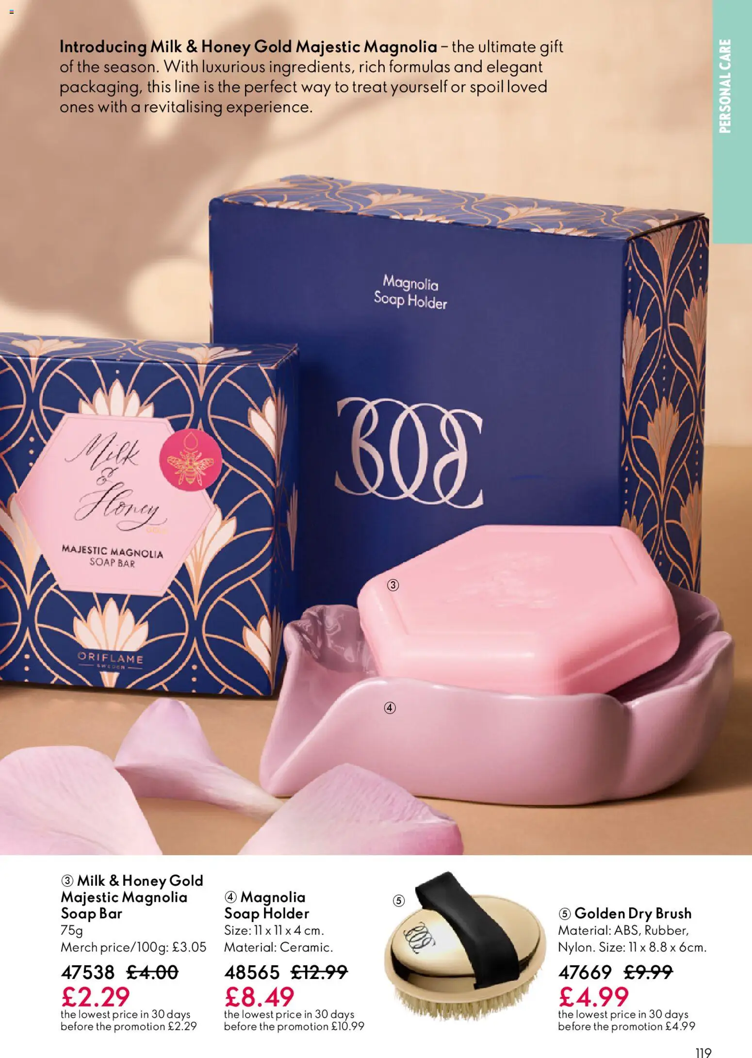 {H1} | Page: 119 | Products: Brush, Soap, Milk, Honey