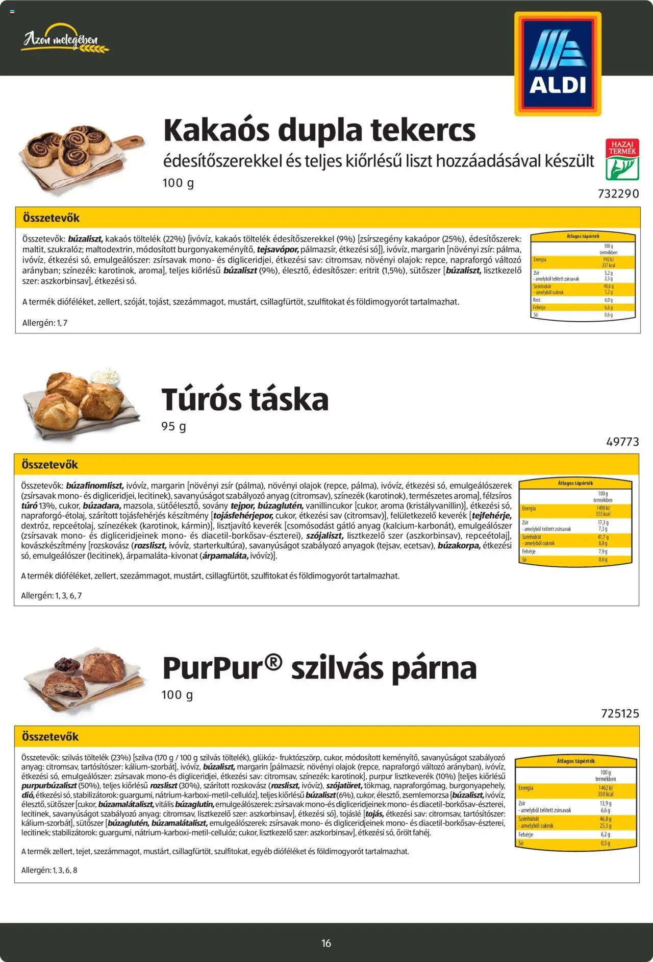 Aldi akciós ujság - amely érvényes a következő dátumtól: 26.08.2024 | Oldal: 16 | Termékek: Margarin, Sajt, Kakaópor, Fahéj