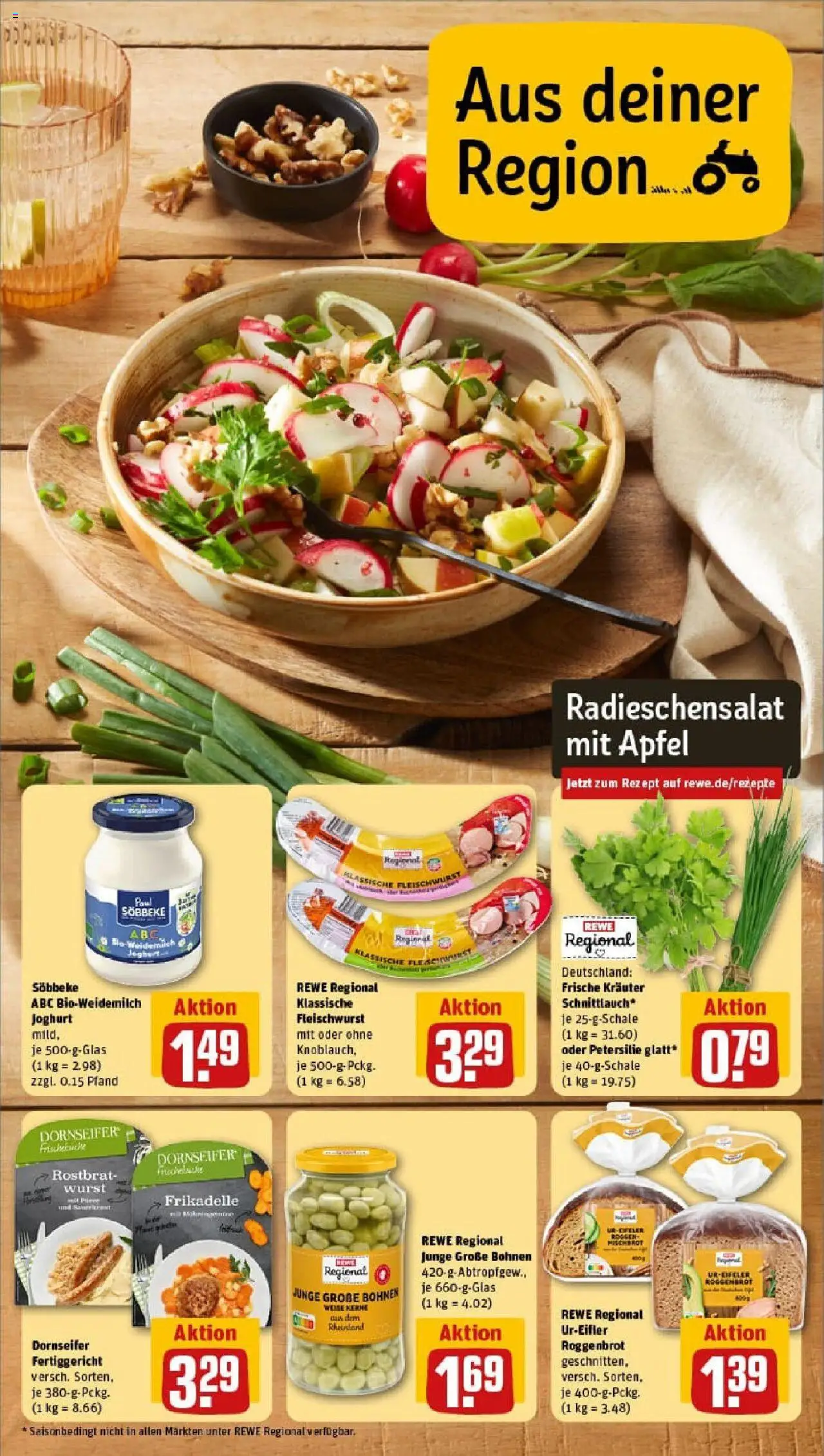 Rewe prospekt Hückelhoven / Hilfarth	 - gültig ab dem 13.07.2025 | Seite: 5 | Produkte: Joghurt, Äpfel, Wurst, Petersilie