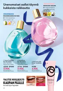 Oriflame-mainoslehti voimassa 10.12.2025 alkaen | Sivu: 40 | Tuotteet: Eau de toilette, Huulikiilto