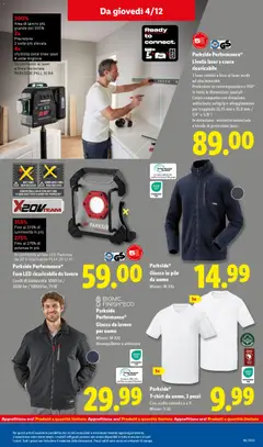 Anteprima del volantino Parkside® Giacca in pile da uomo, Giacca in pile da uomo. Misure: M-XXL valido a partire dal 01.12.2025 | Pagina: 55 | Prodotti: T-shirt, Batteria, Batterie, Caricabatterie