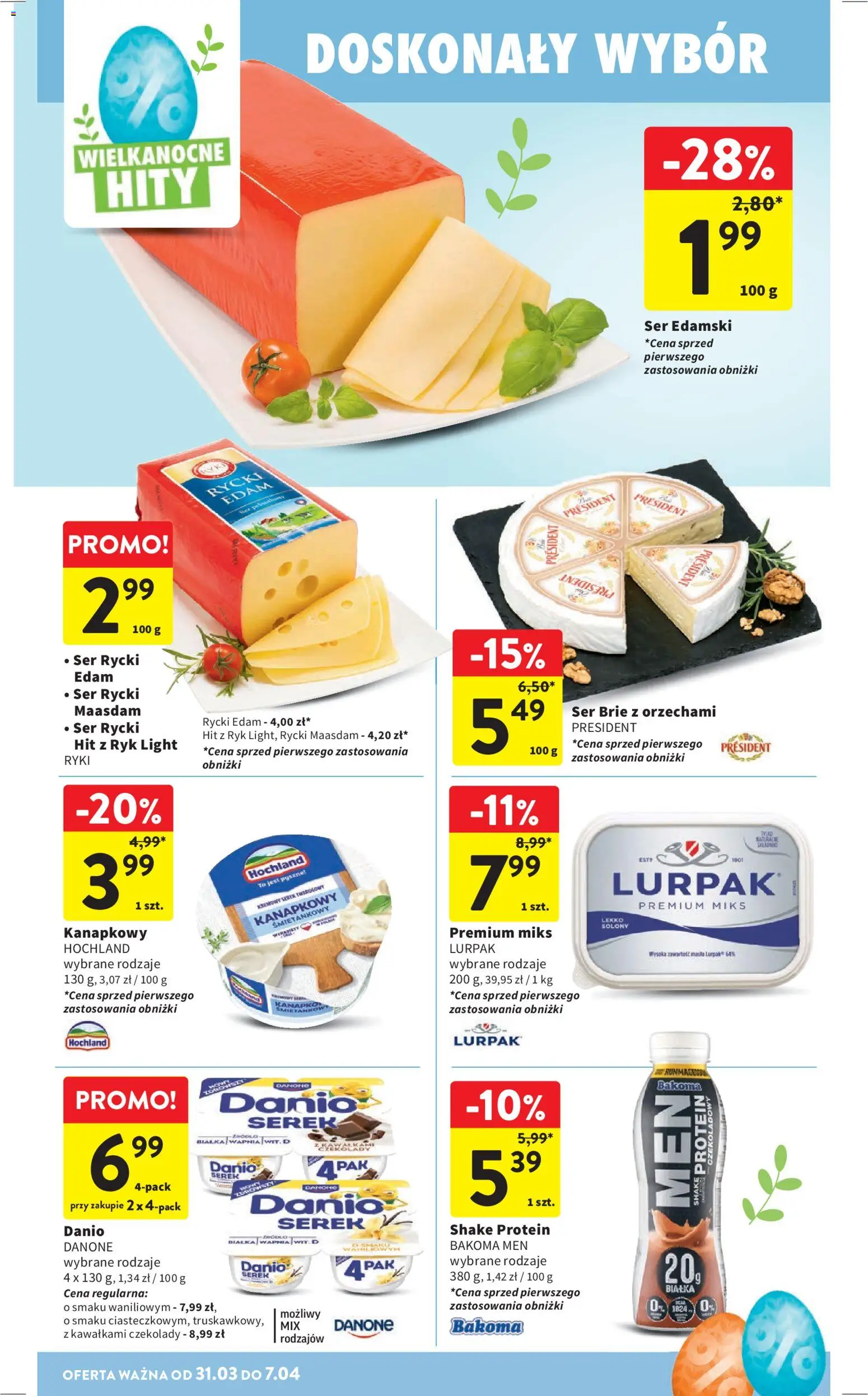 Intermarche gazetka od 31.03.2026 | Strona: 28 | Produkty: Czekolady, Serek, Ser, Ser edamski