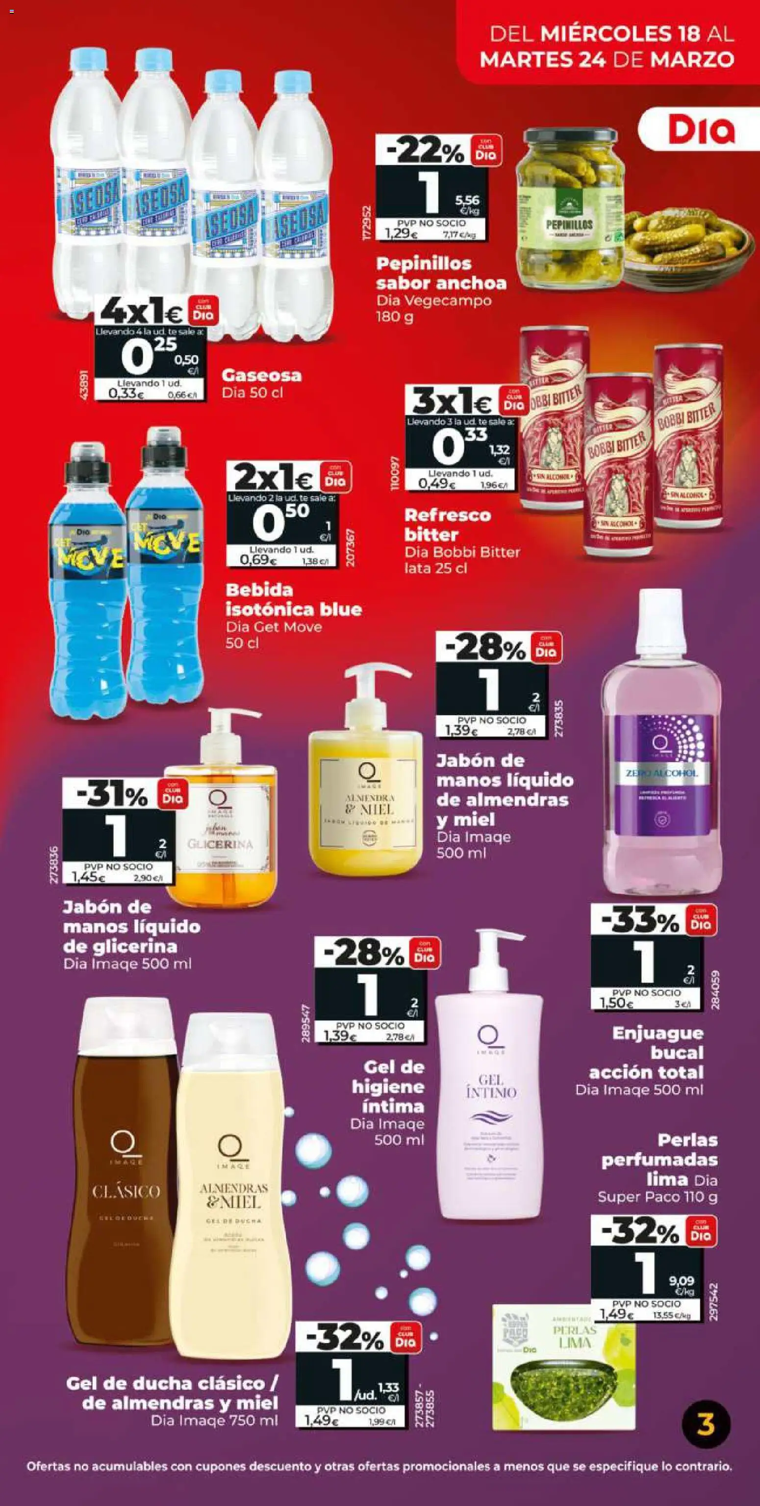 Dia - folleto Market │ válido desde el 18.03.2026 | Página: 3 | Productos: Ψηφιακή κάμερα, Gel de ducha, Enjuague bucal, Anchoa