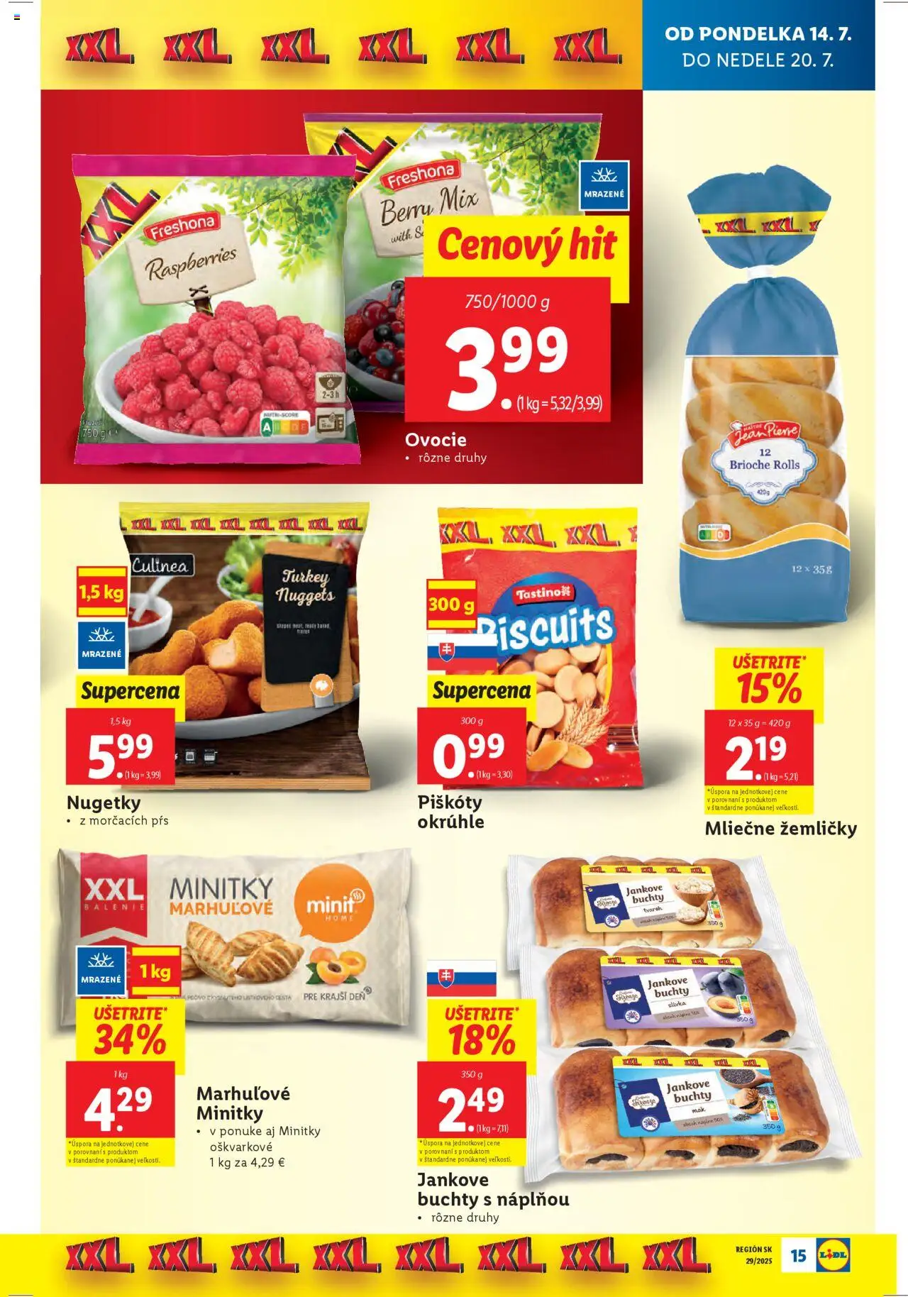 Lidl leták │ platný od 14.07.2025 | Strana: 17 | Produkty: Ovocie