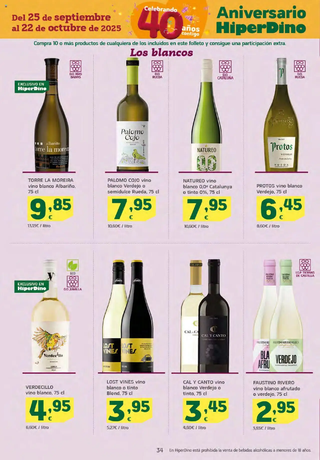 HiperDino folleto │ válido desde el 25.09.2025 | Página: 34 | Productos: Vino, Té