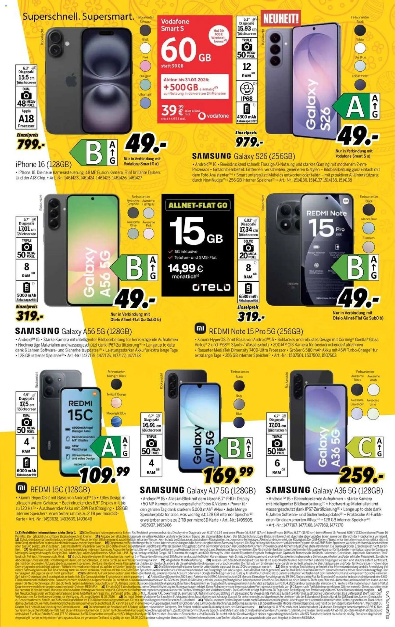 Medimax Prospekt 	 – gültig ab 27.03.2026 | Seite: 3 | Produkte: Kamera, Xiaomi, Samsung, Telefon