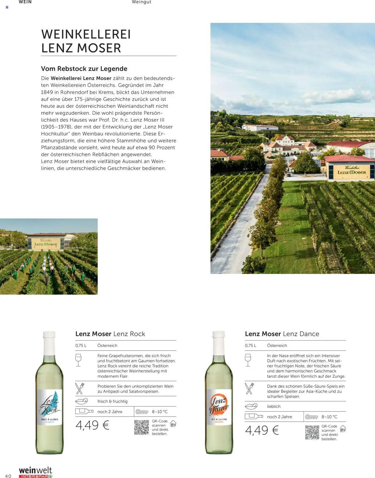 Interspar Weinwelt Magazin Ausgabe Herbst gültig ab 10.09.2025 | Seite: 40 | Produkte: Rock, Duft, Wein