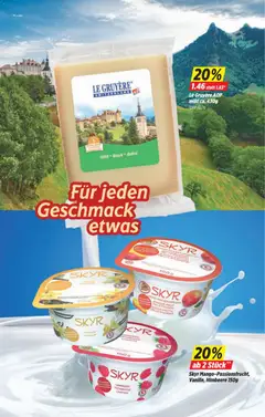 Skyr Mango-Passionsfrucht, Vanille, Himbeere 150g, Skyr yogurt with mango-passion fruit, vanilla, and raspberry flavors, 150g ab 13.01.2026 gültig | Seite: 6