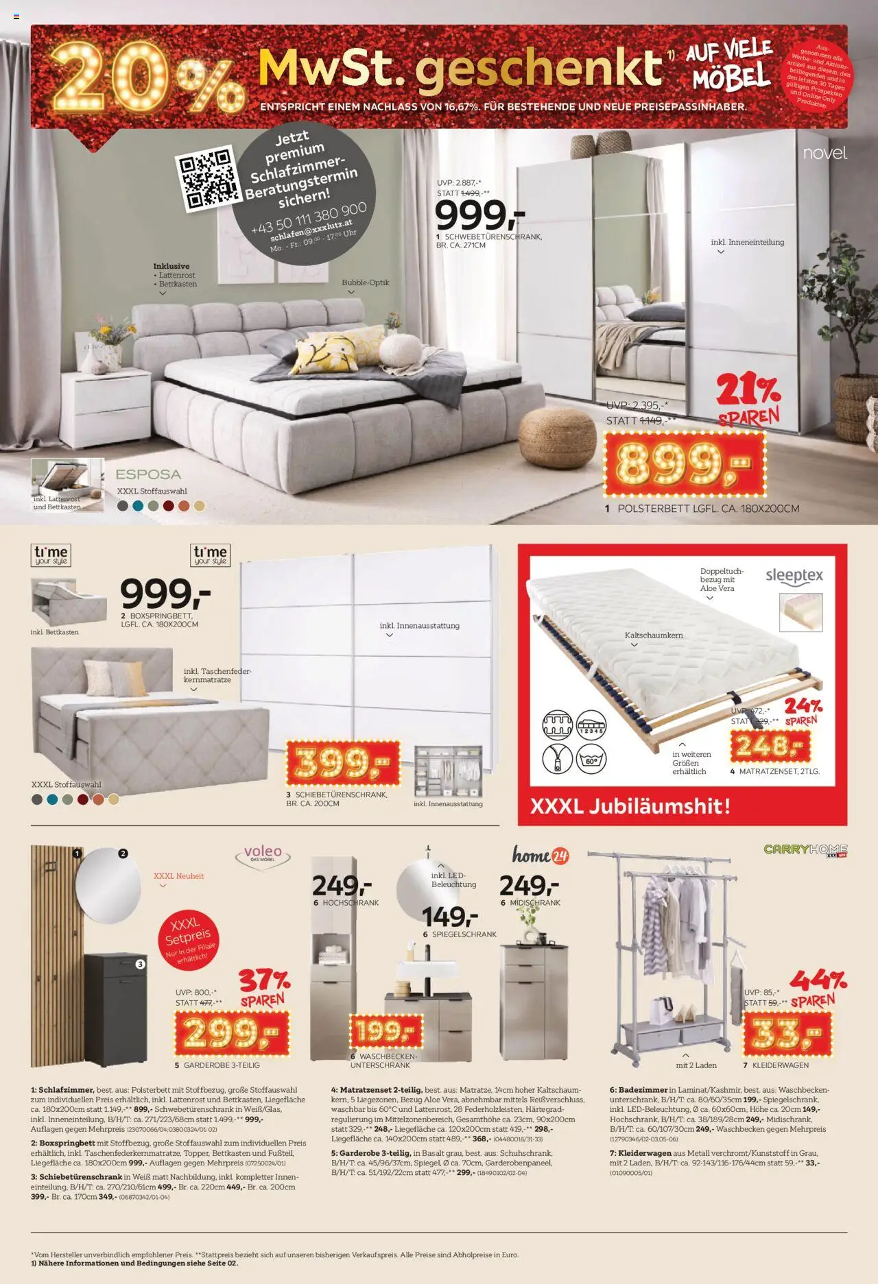 XXXLutz Jubiläums - Feiertage gültig ab 22.10.2025 | Seite: 4 | Produkte: Uhr, Lattenrost, Waschbecken